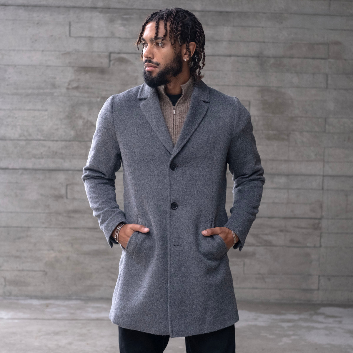 Alpaca Notch Lapel Car Coat