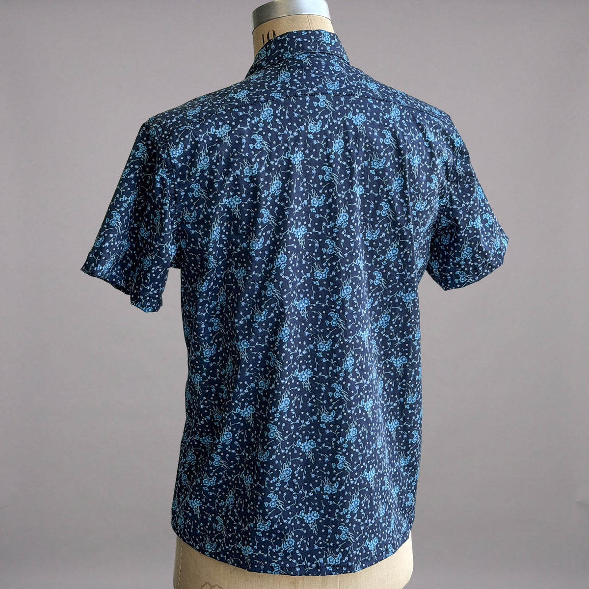 Riviera Cobalt Flowers Short Sleeve Shirt