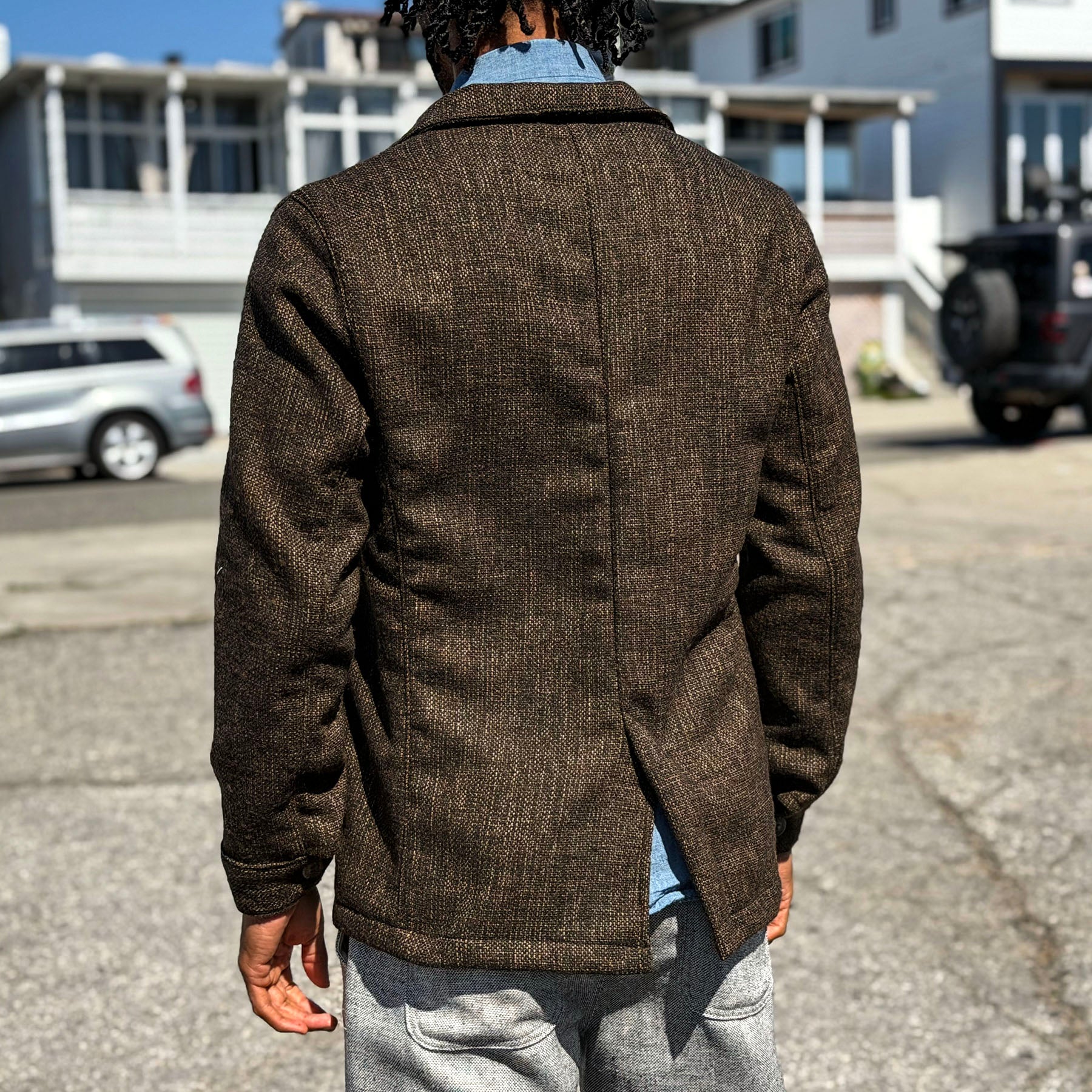 Doyle Jacket Mosswood Scatter-Weave Tweed