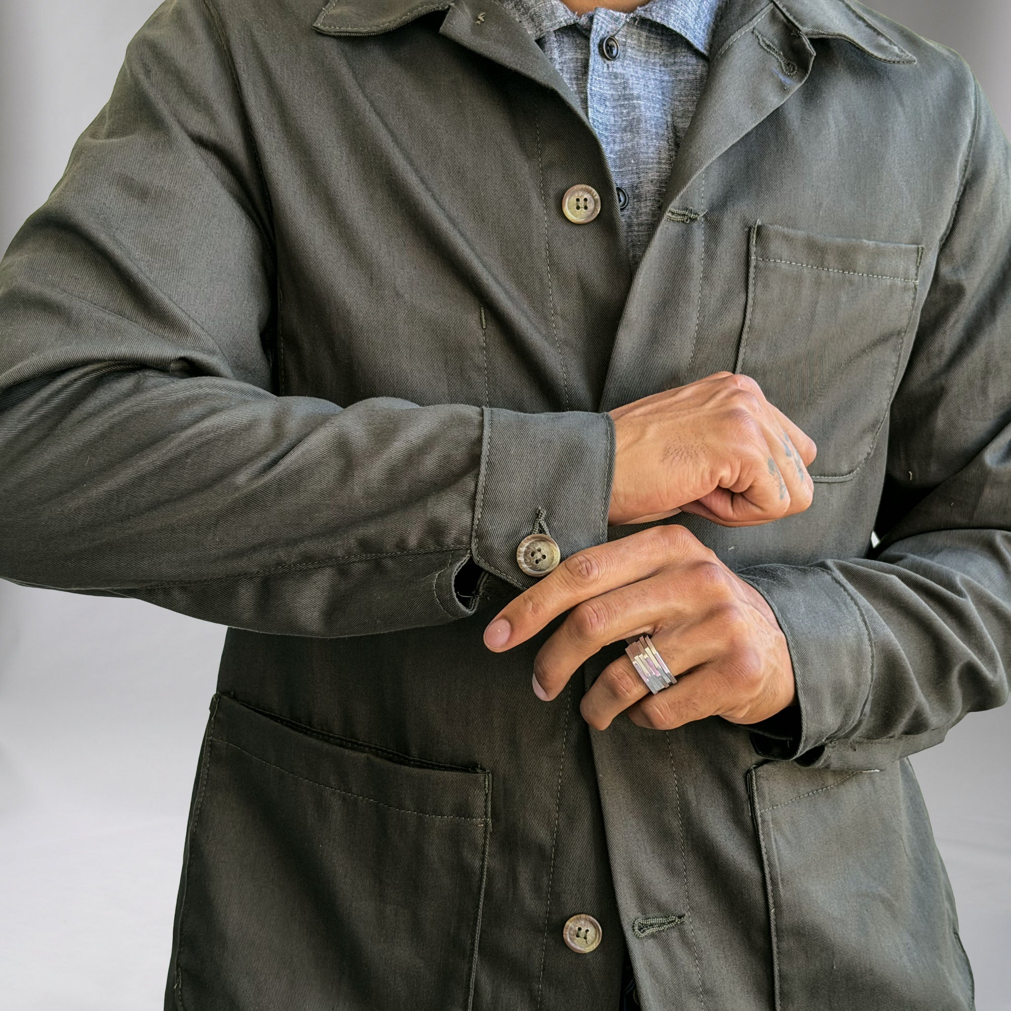 Doyle Jacket Olive Cotton Tropical Twill