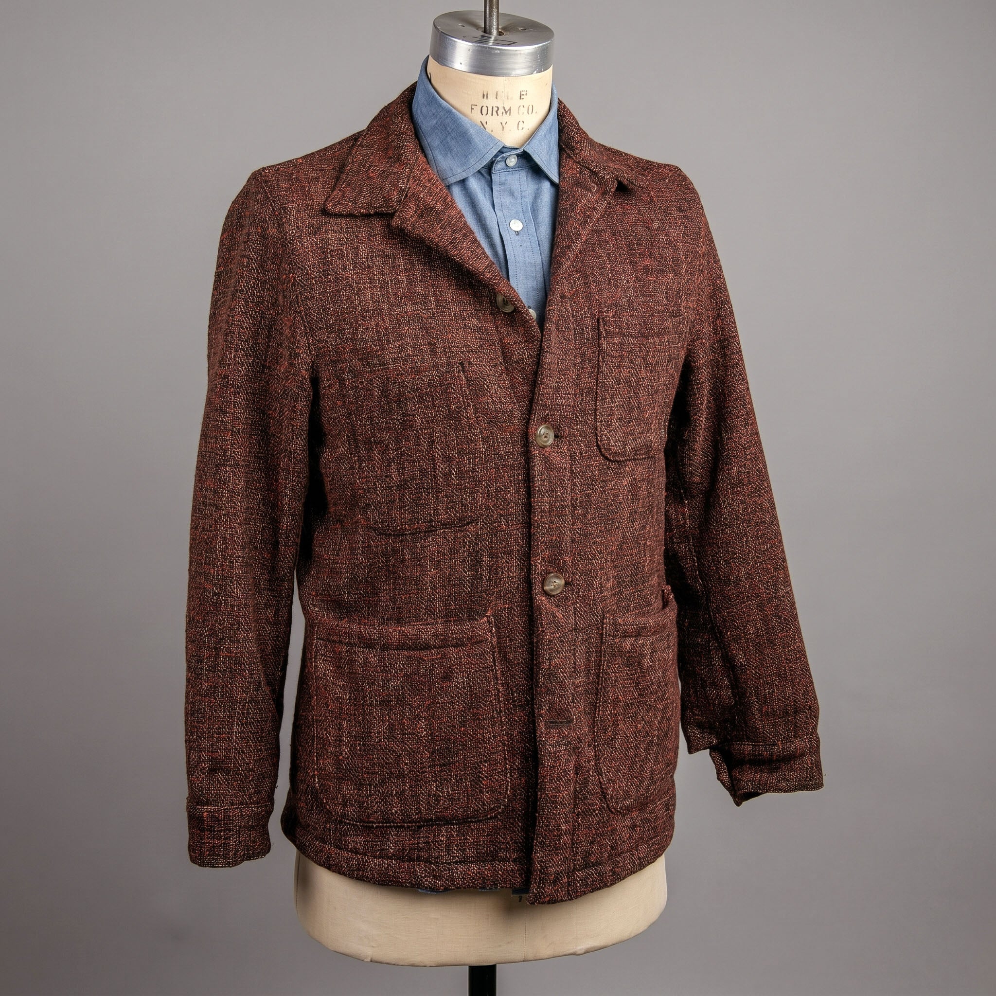 Doyle Jacket Rust Scatter-Weave Tweed