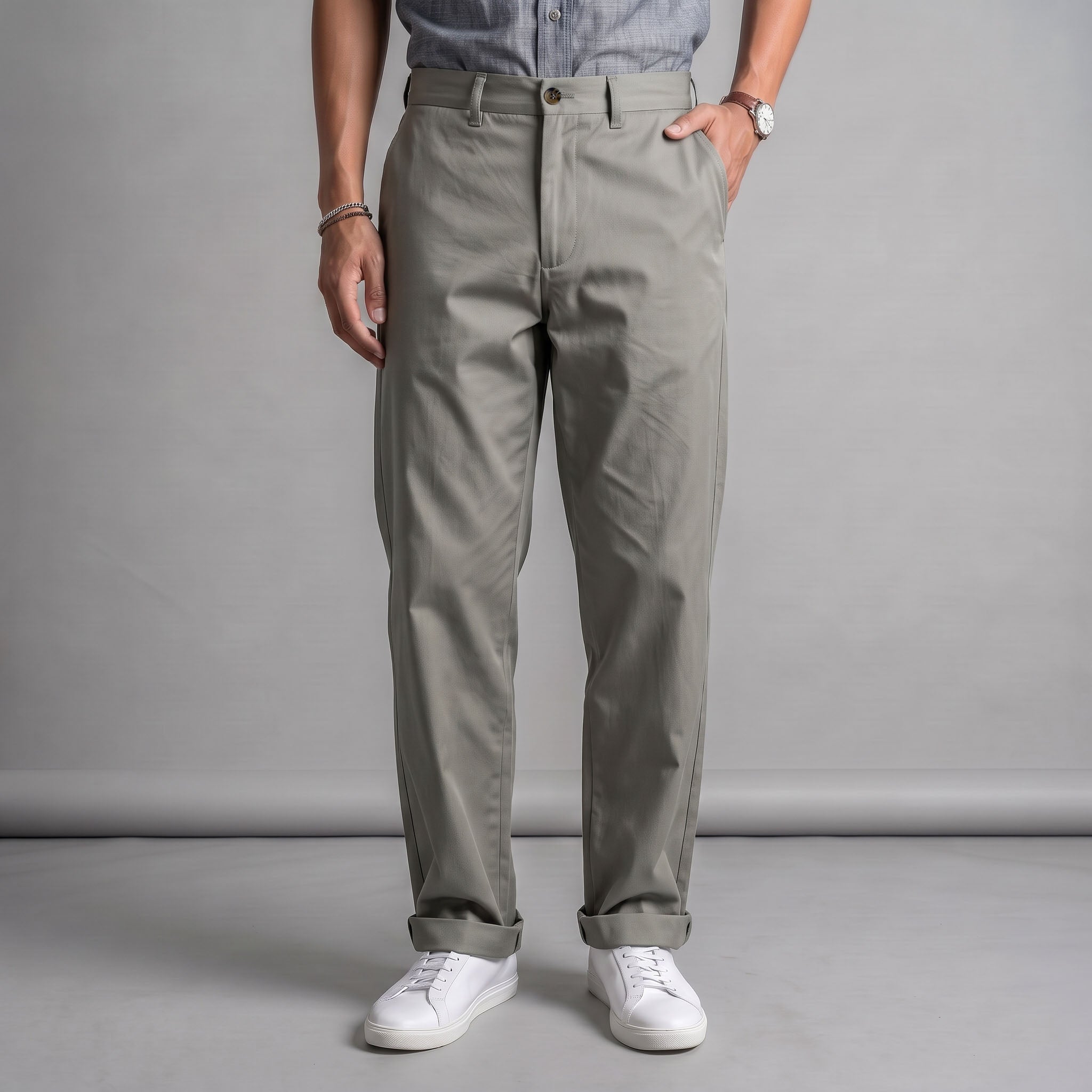 Fairfax Easy Fit Chinos Olive Mist Twill