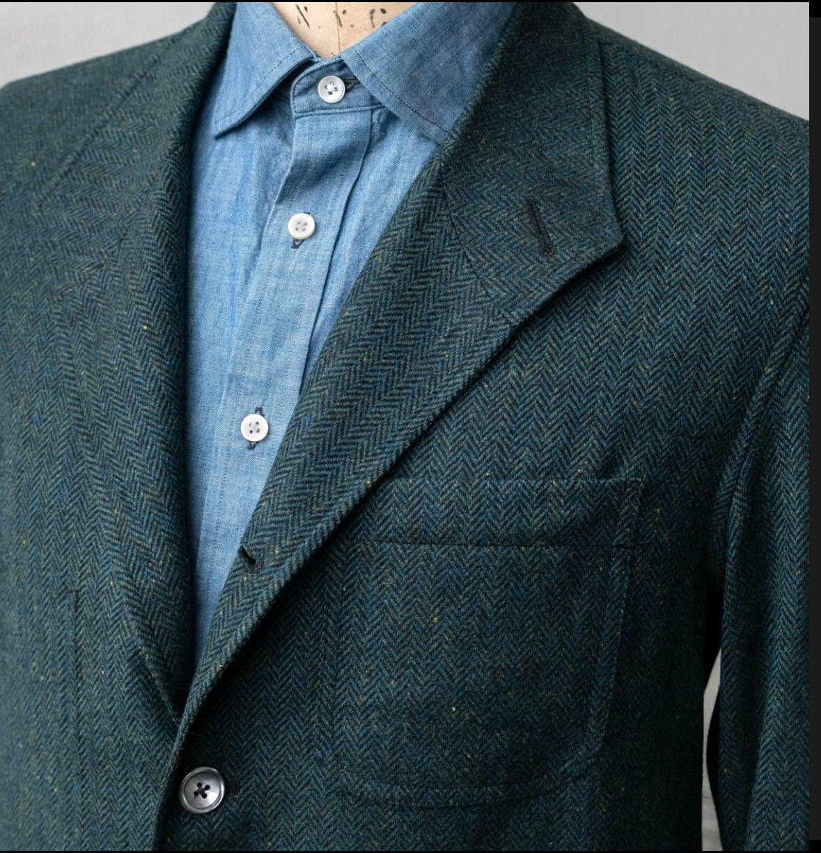 Custom Sinclair Emerald Jewel Tweed