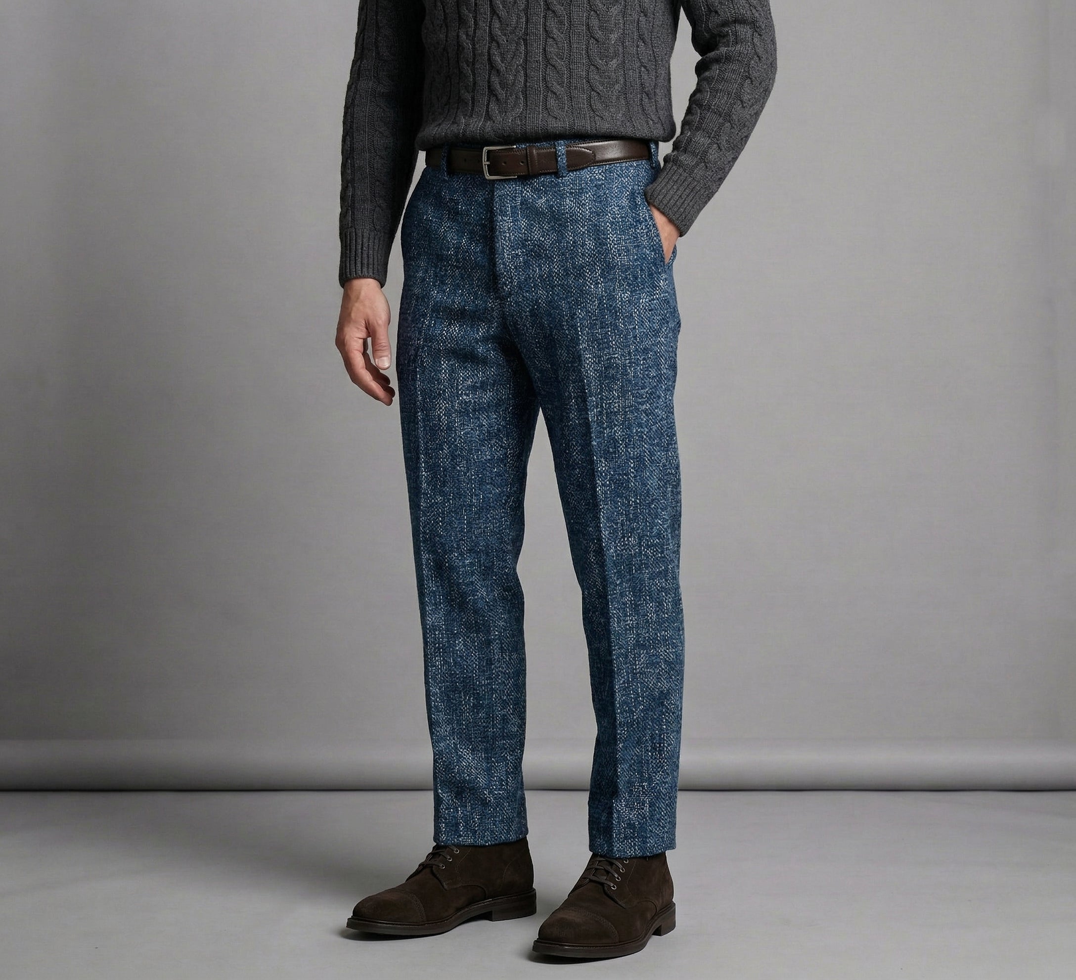 Custom Trousers in Rare Scatter-Weave Tweed