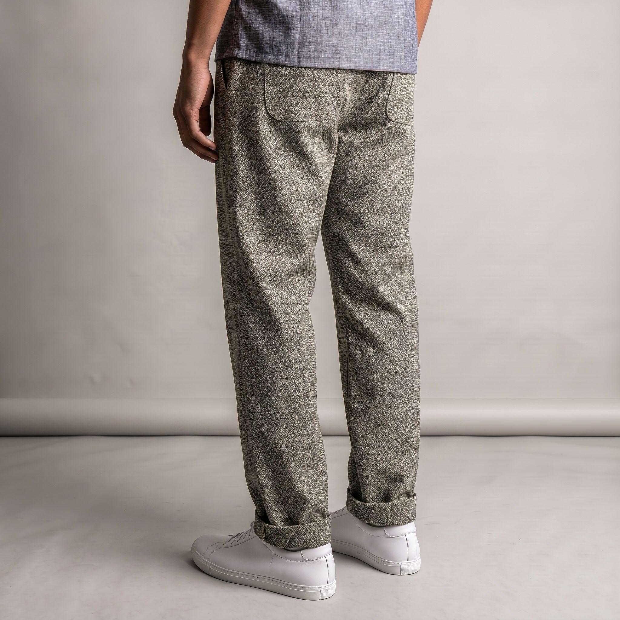 Laidback Pant Herringbone Cotton-Wool