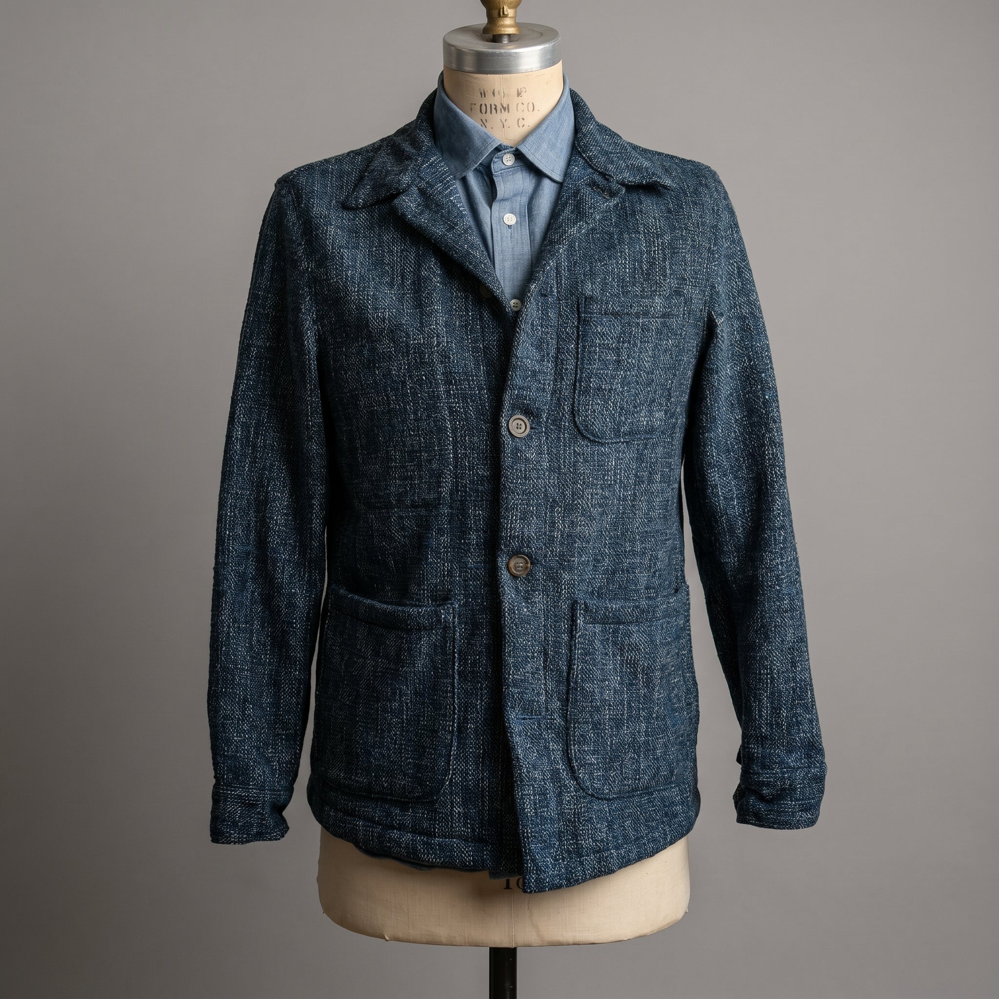 Doyle Jacket Pacific Blue Scatter-Weave Tweed