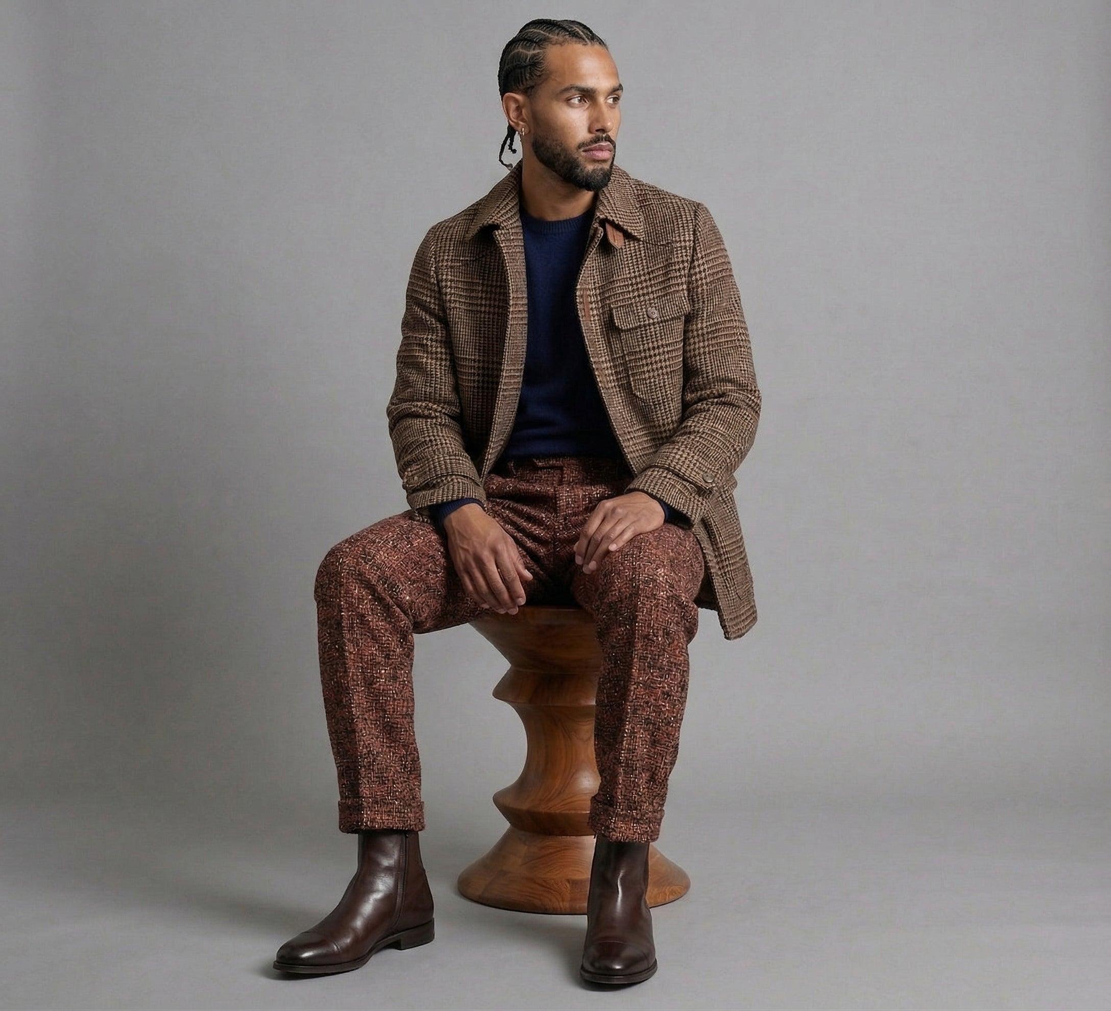 Custom Trousers in Rare Scatter-Weave Tweed
