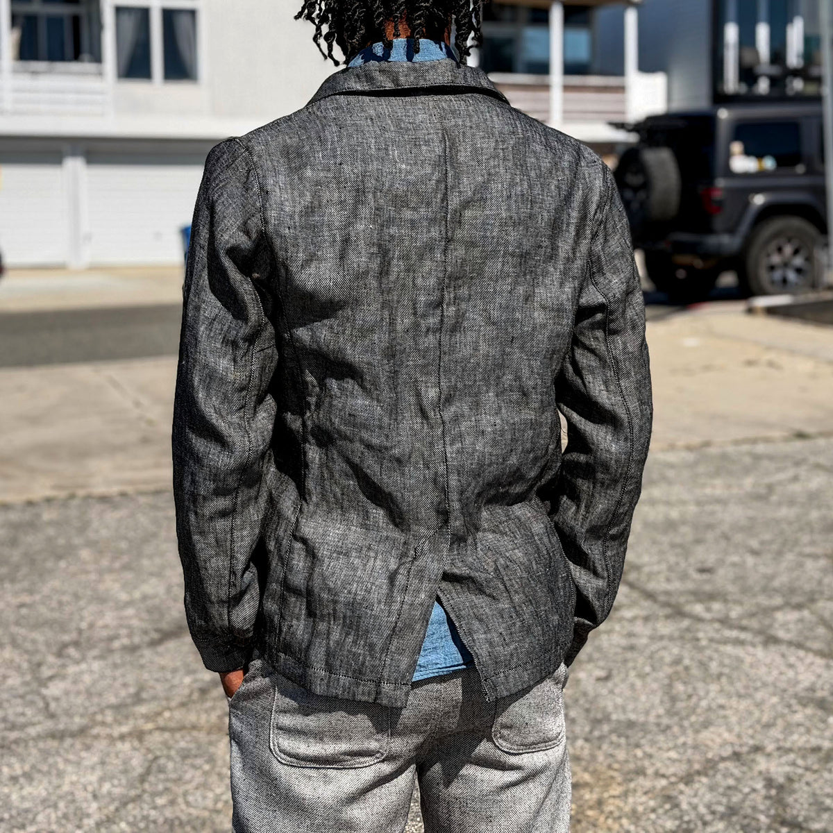 Doyle Jacket Graphite Albini Linen