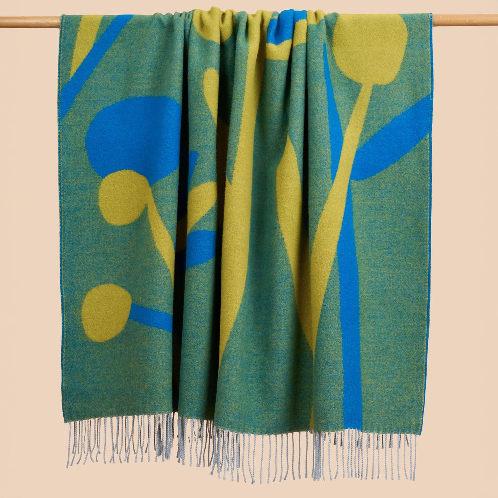 Art Noveau Jacquard Deluxe Alpaca Throw Blanket