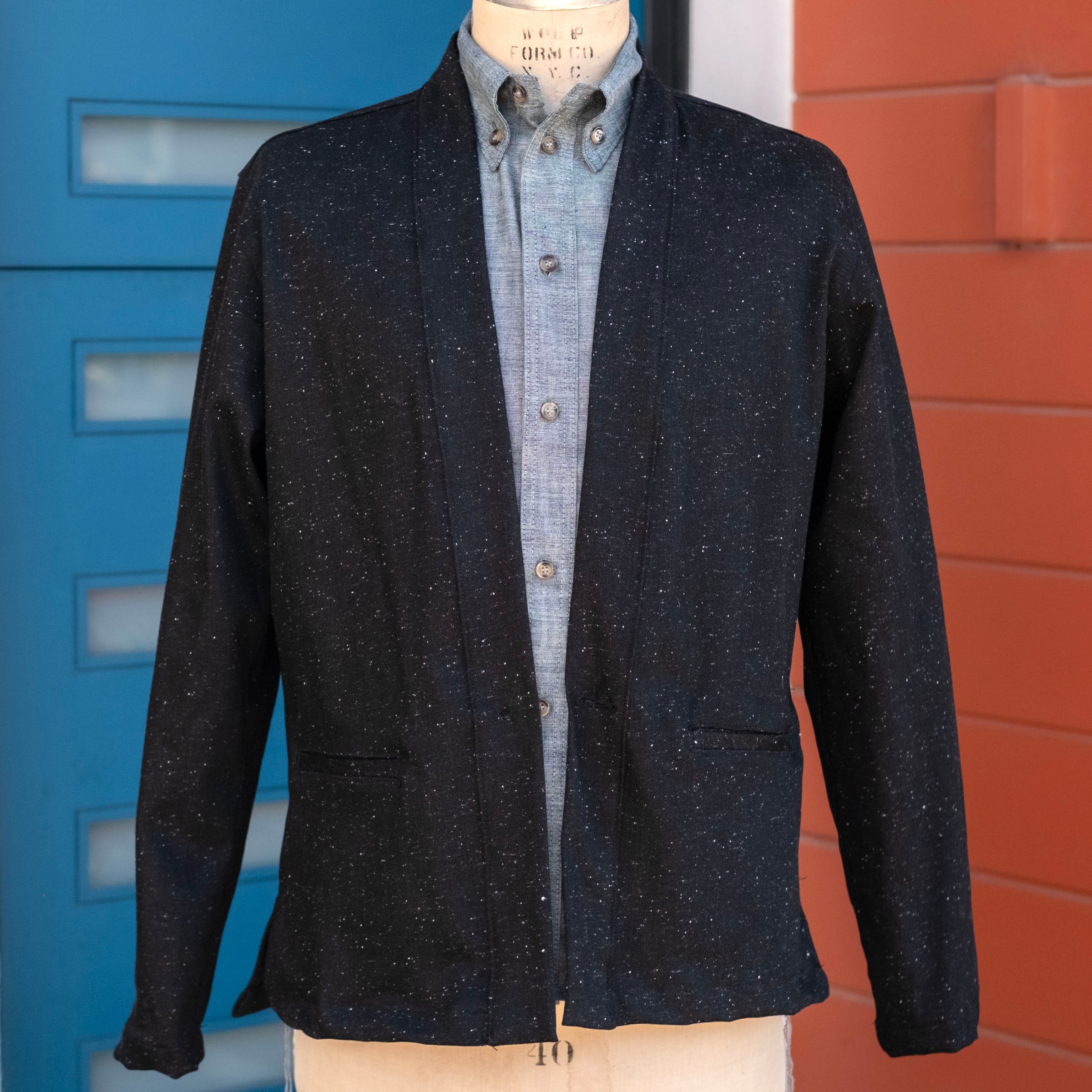 Kamigata Jacket in Shadow Kuroki 10oz Donegal Denim