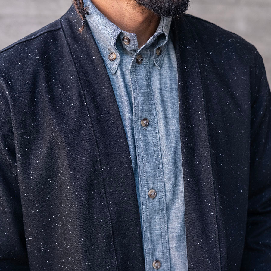 Kamigata Jacket in Shadow Kuroki 10oz Donegal Denim