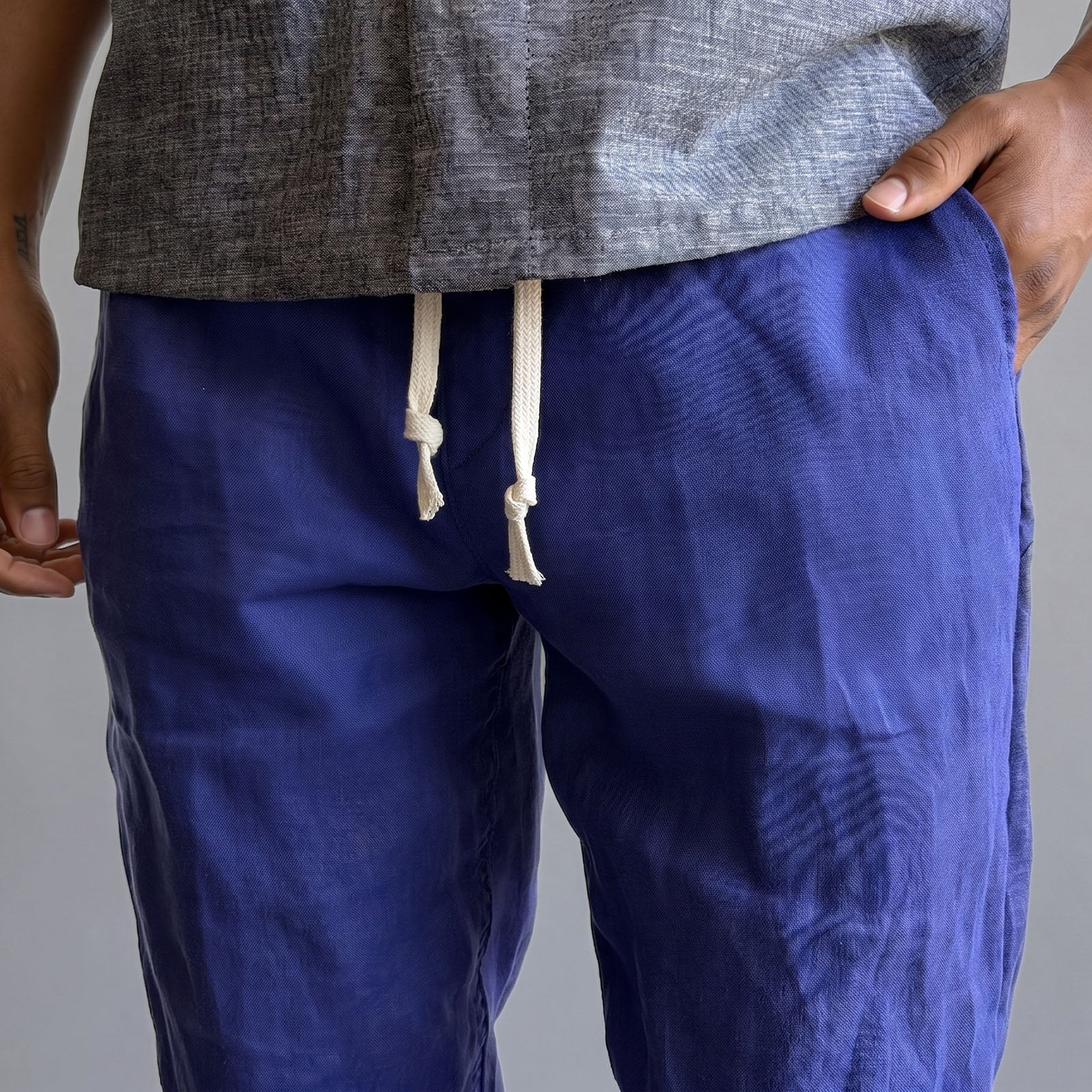 Laidback Pant Albini Blueberry Linen