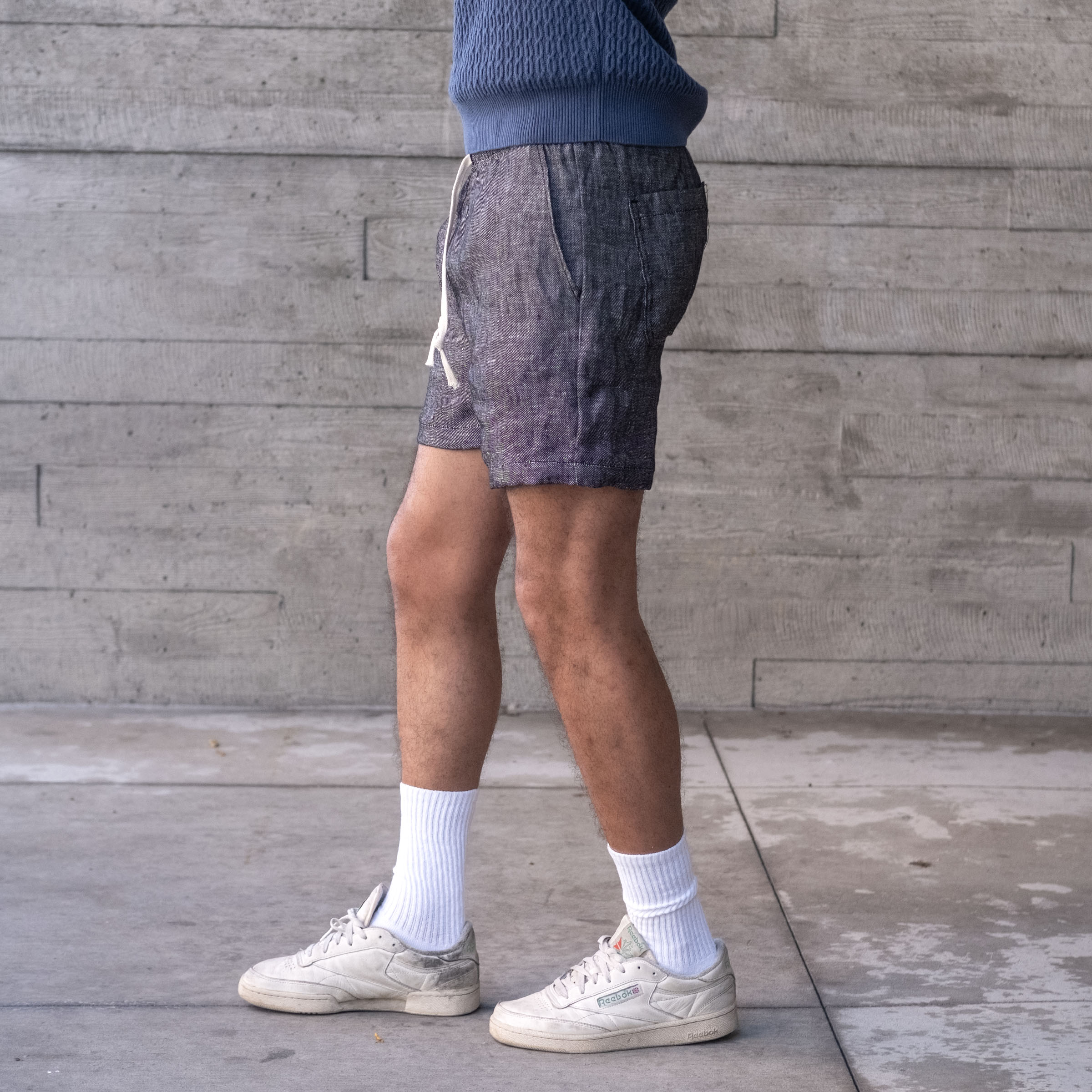 Laidback Short Graphite Albini Linen