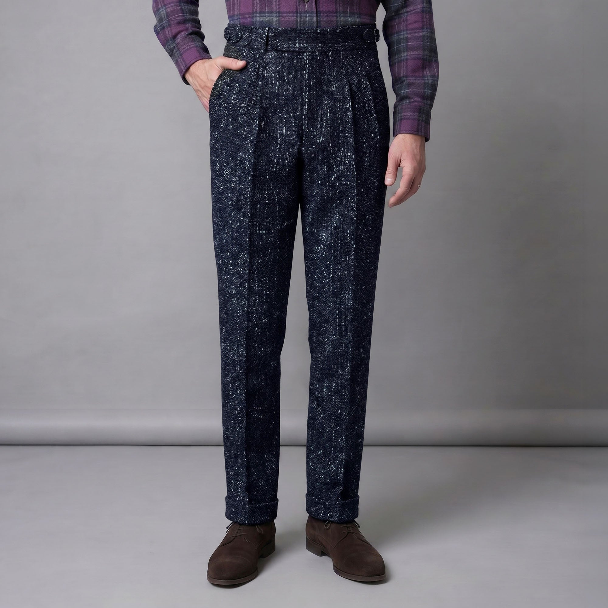 Custom Trousers in Rare Scatter-Weave Tweed