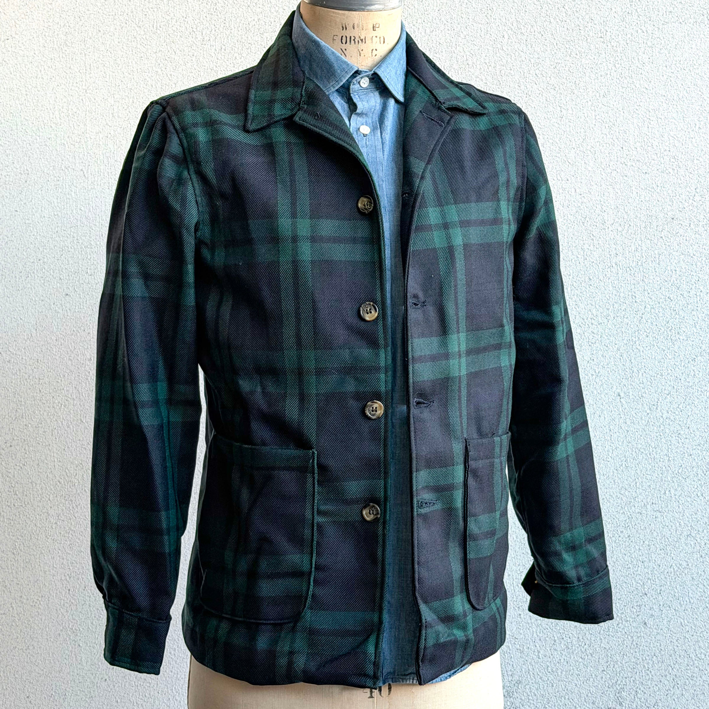 Sample Sale: Corso Jacket in Sz 38 Blackwatch 4-Season Wool