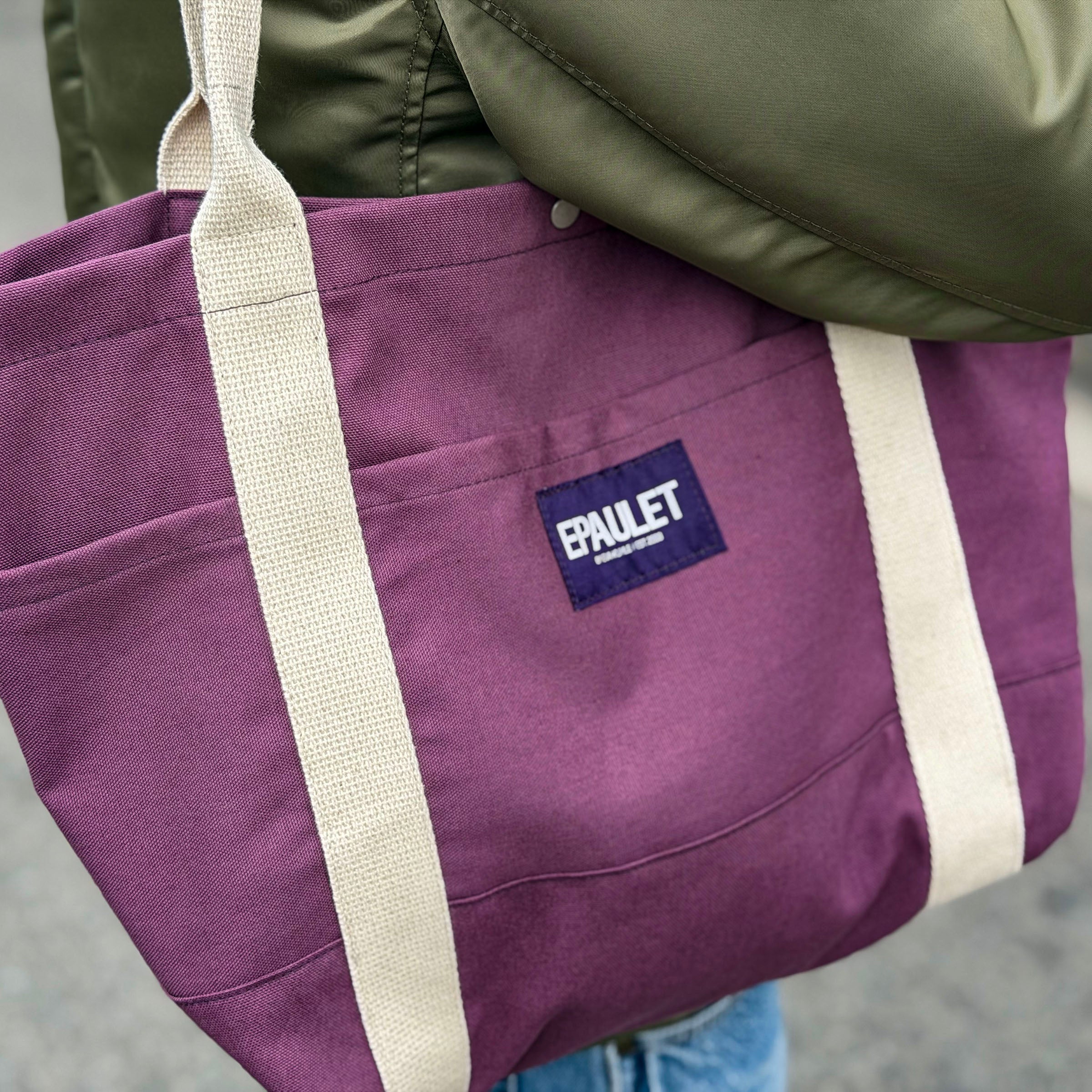 Harbor Tote Bag Raisin Duck Canvas
