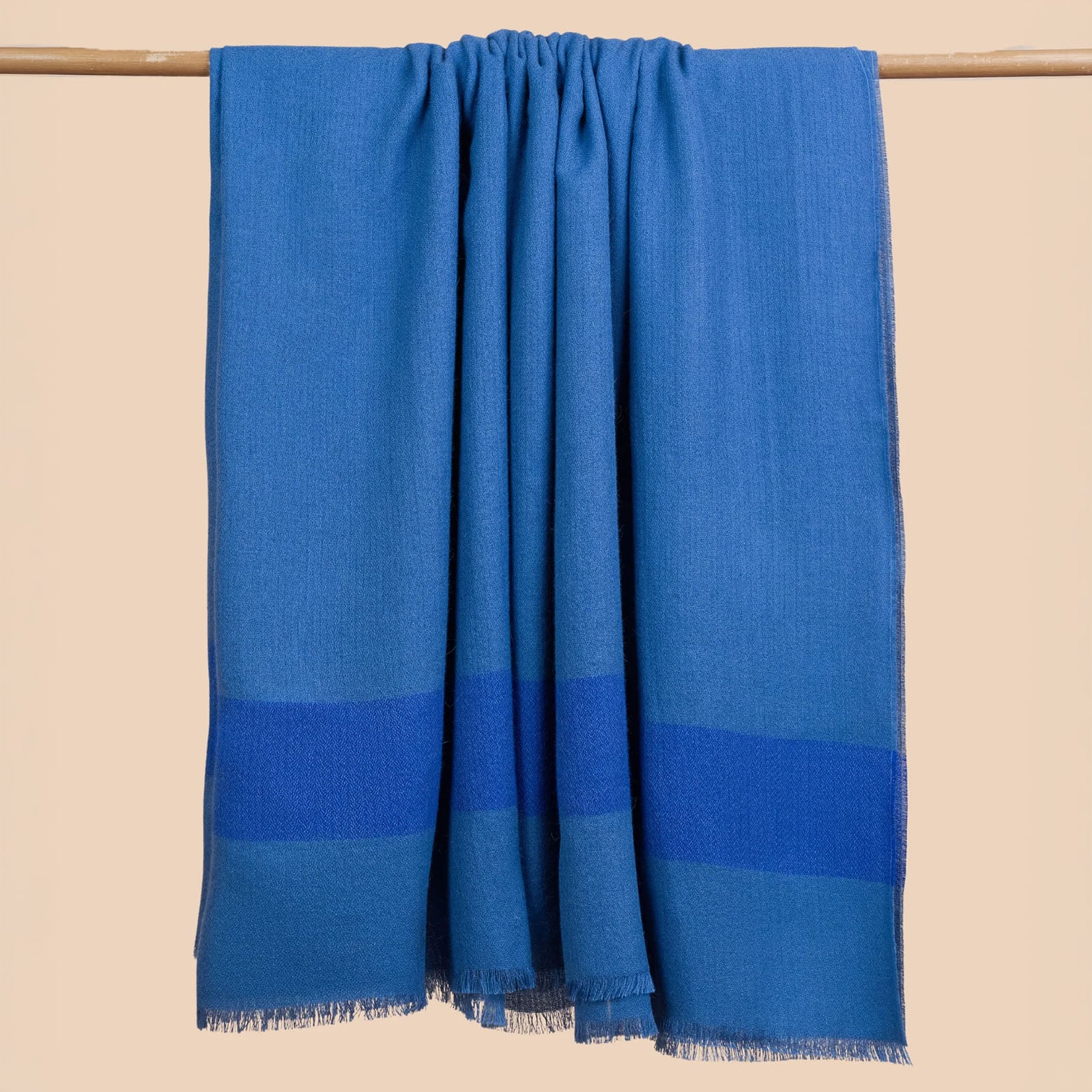 Queen Size Lightweight Solid Stripe Alpaca Blanket