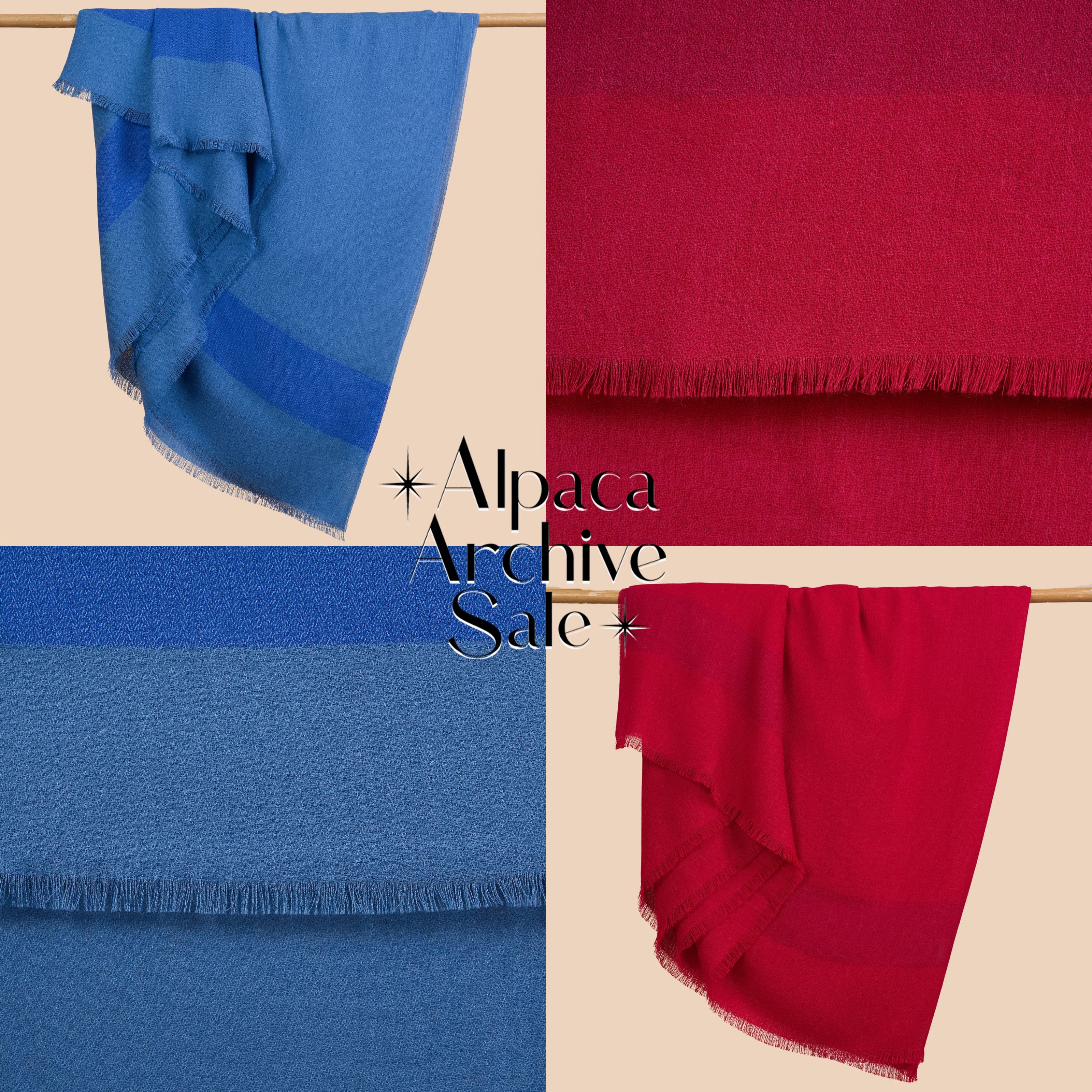Queen Size Lightweight Solid Stripe Alpaca Blanket