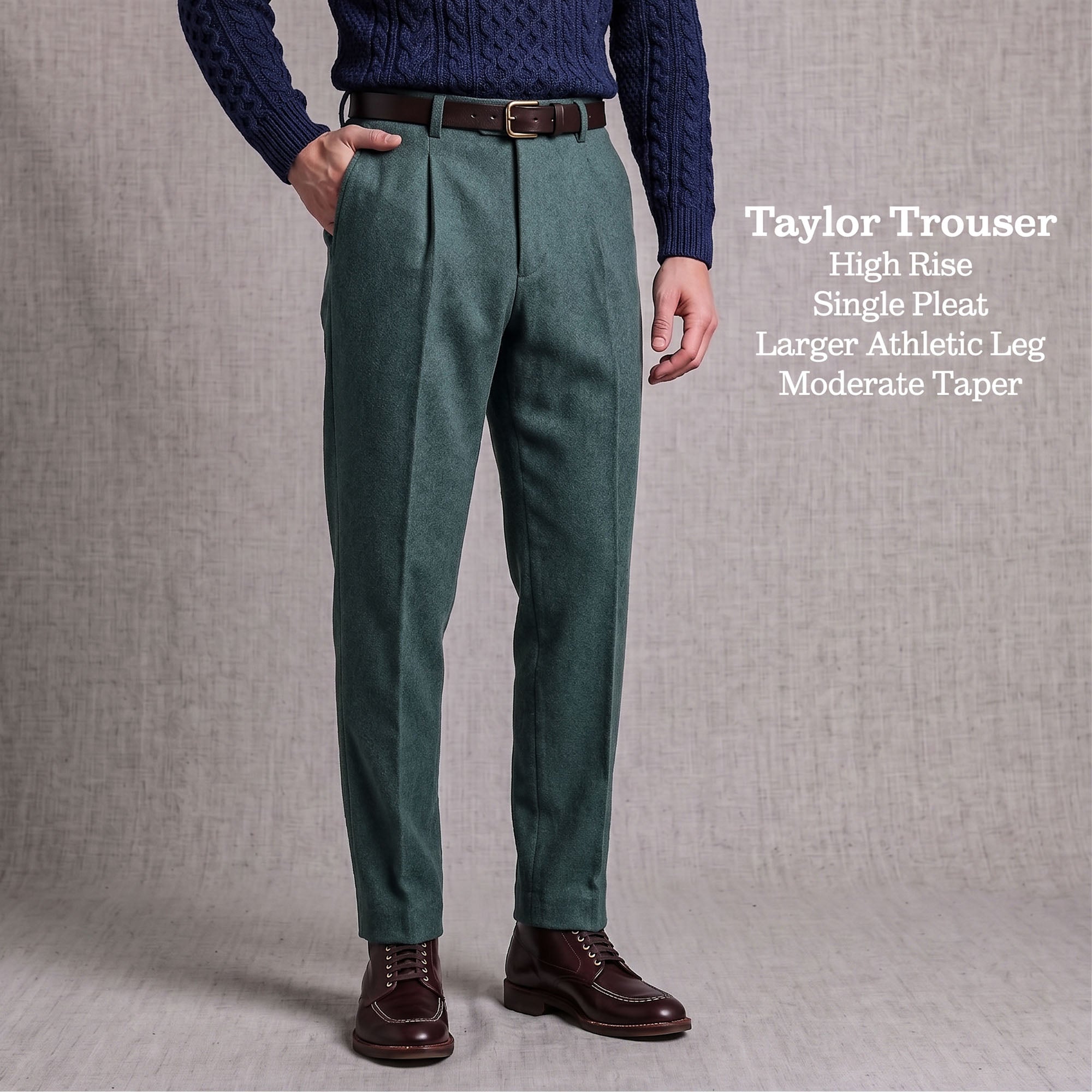 Custom Trousers Racing Green Pure Camel Hair