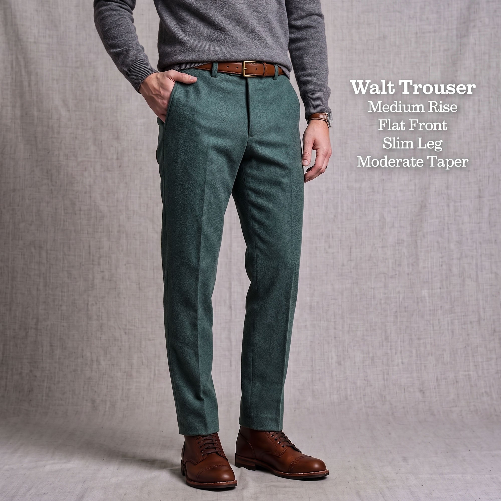 Custom Trousers Racing Green Pure Camel Hair
