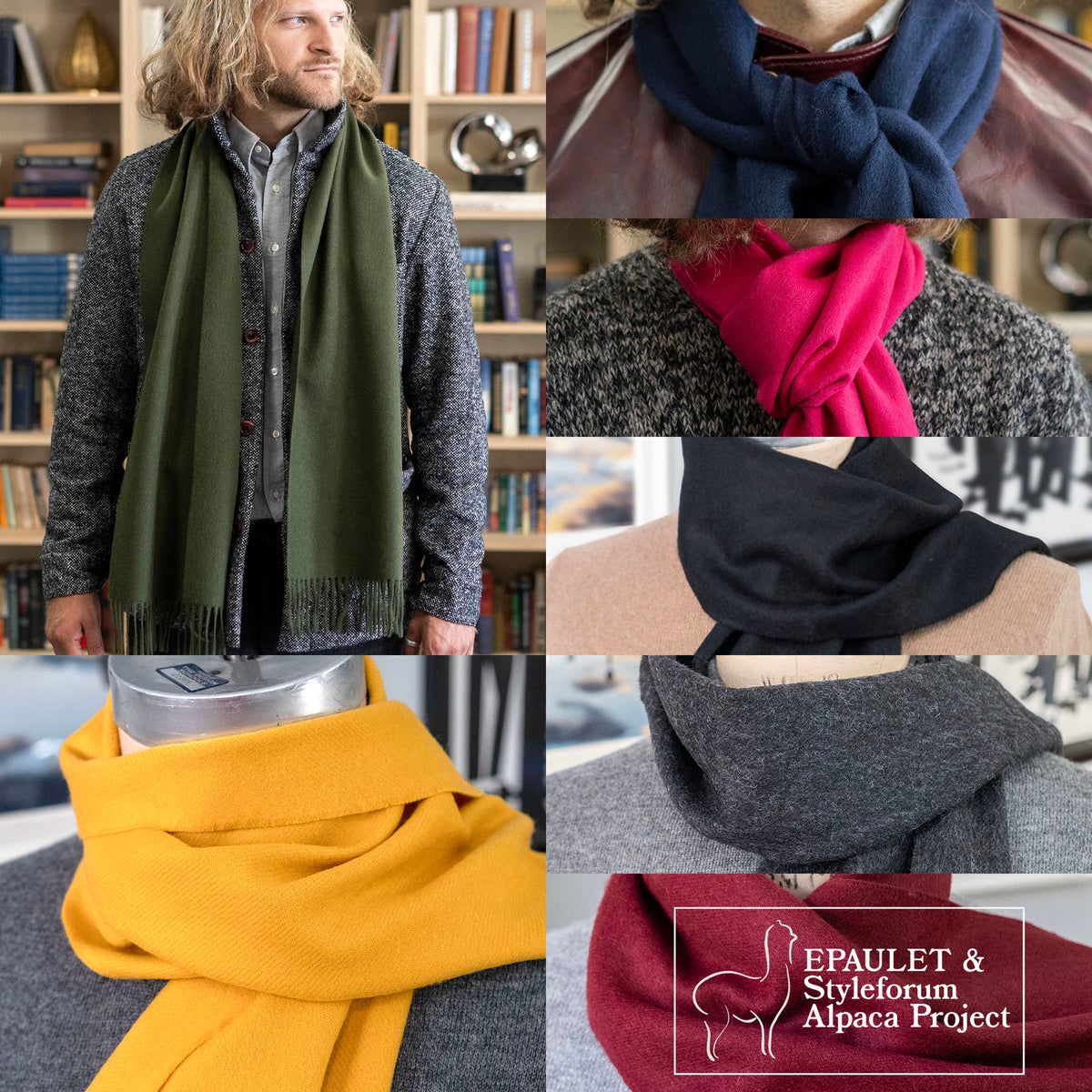 Alpaca Scarves Classic Solids (10 Colors)