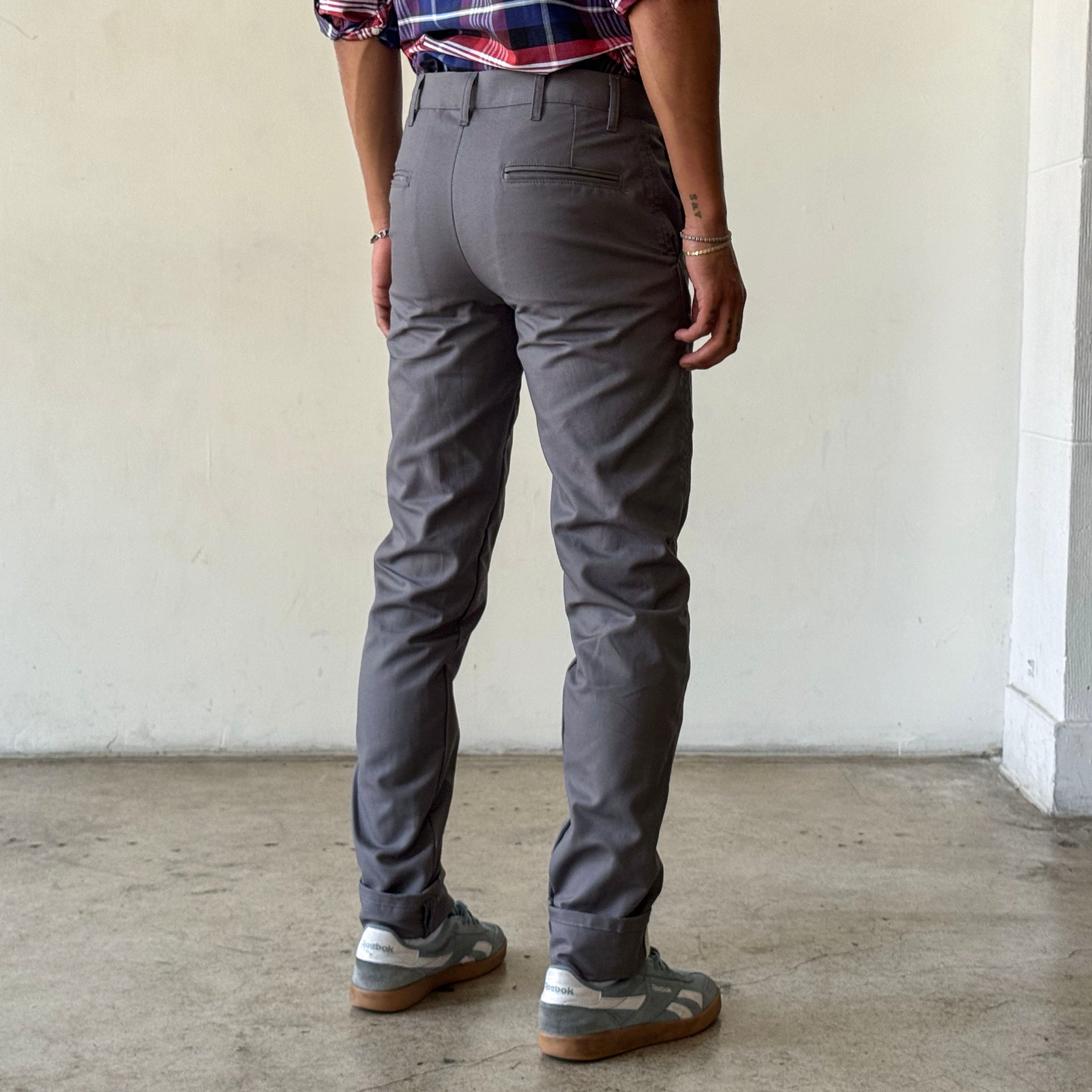 Rivet Chino Quiet Storm 8oz Grey Canvas Sz 33