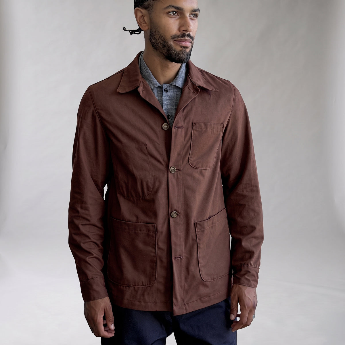 Doyle Jacket Russet Cotton Tropical Twill Sz 40