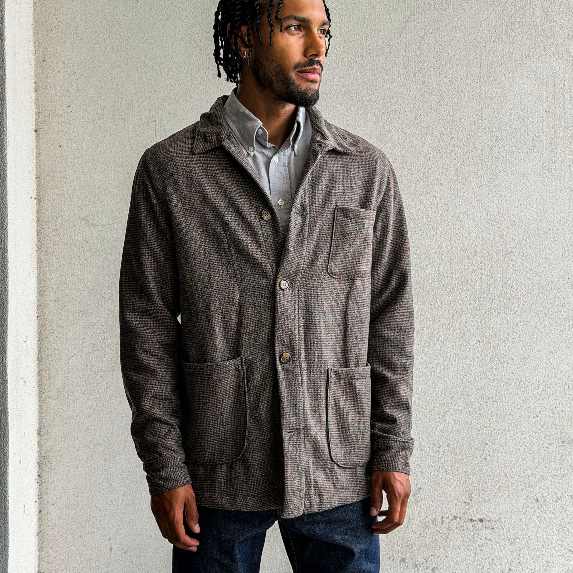 Sample Sale: Doyle in Japanese Sparrow Donegal Tweed Sz 40L