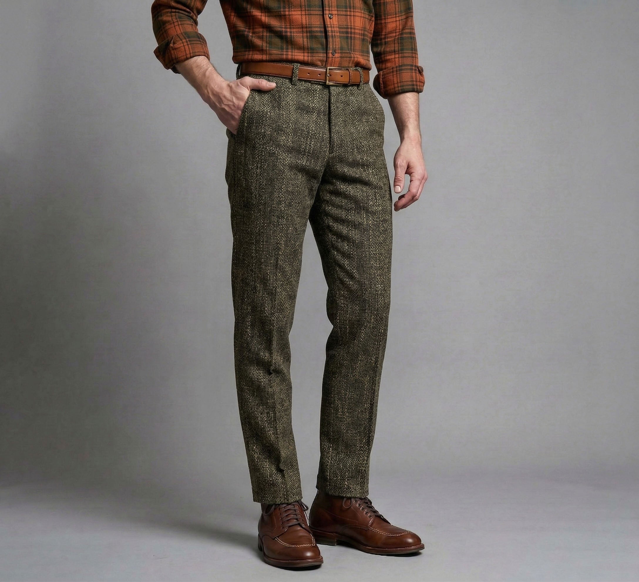 Custom Trousers in Rare Scatter-Weave Tweed