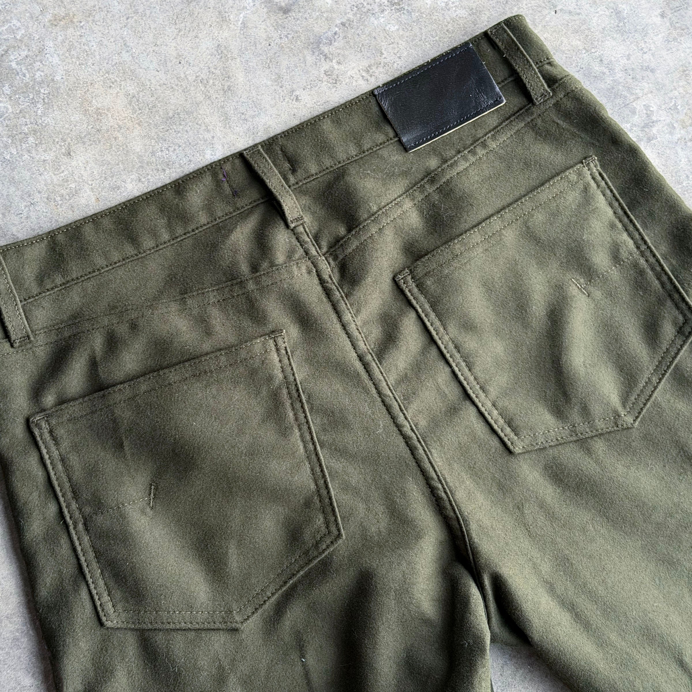 Sunset Western Jean Loden 11oz Cotton Moleskin Sz 33