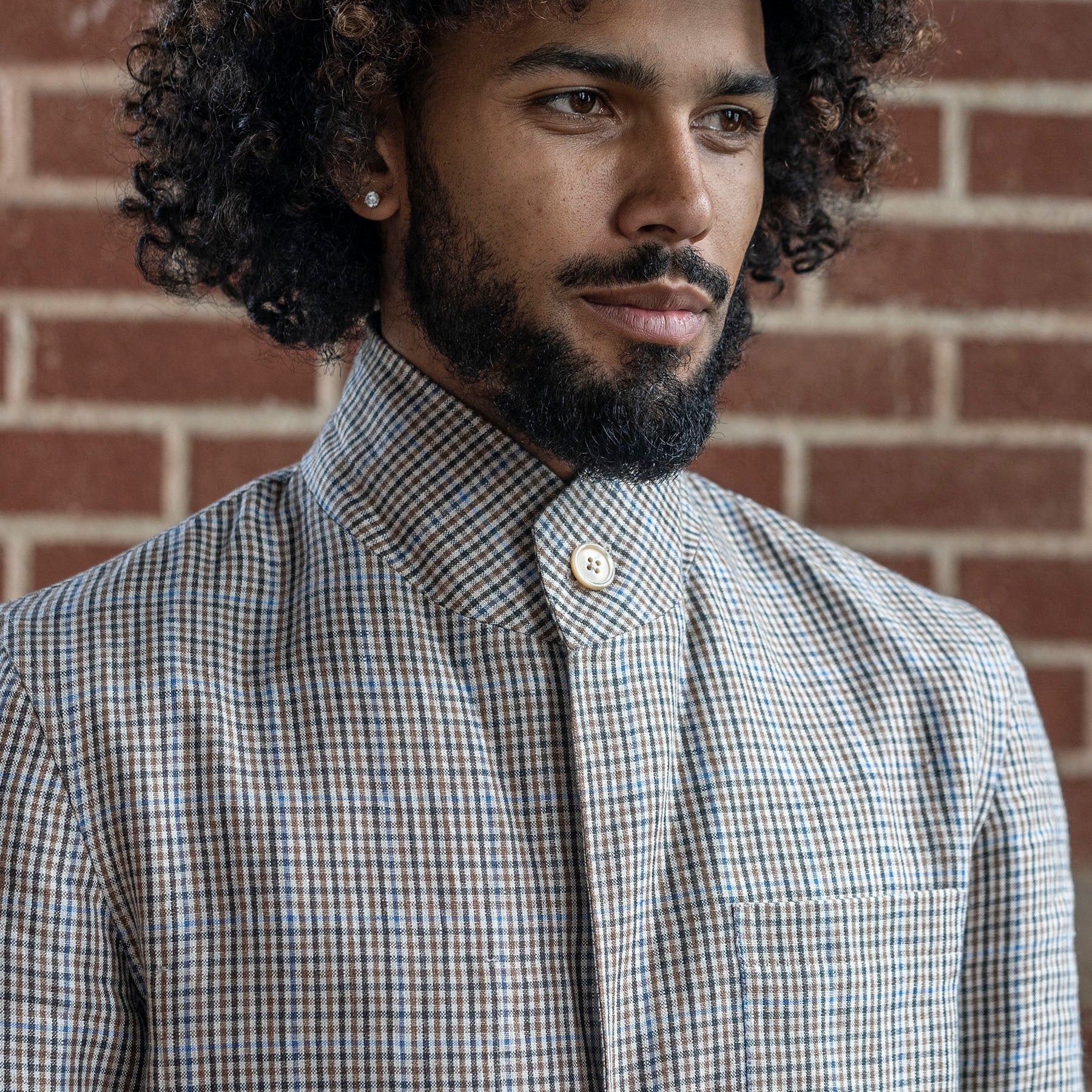 Sample Sale: Teba in Loro Piana Pure Linen Check Size 40
