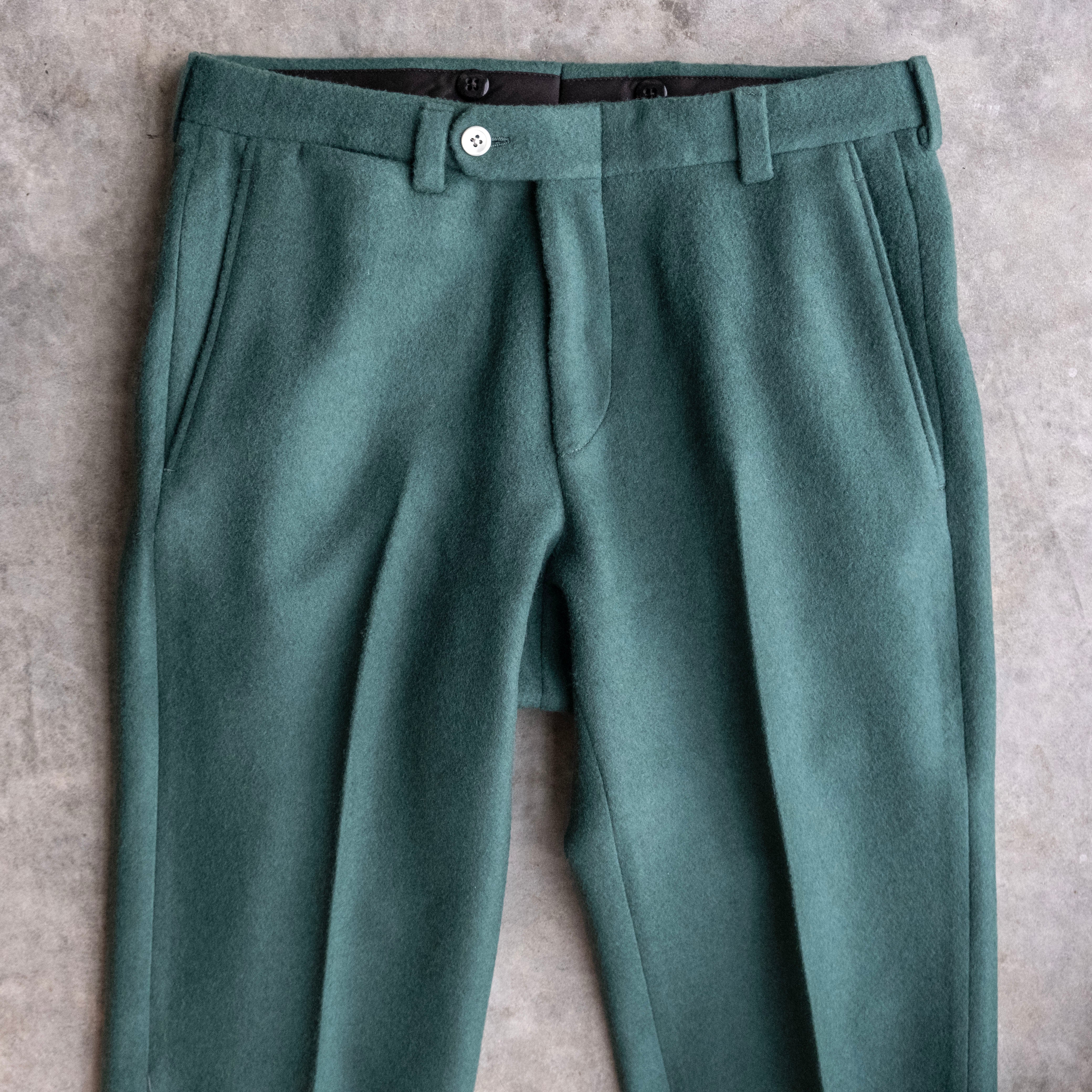 Custom Trousers Racing Green Pure Camel Hair