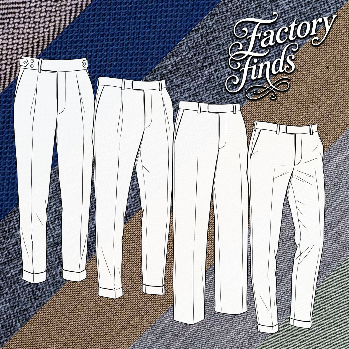Factory Finds Trousers Holland & Sherry Dress & Solids