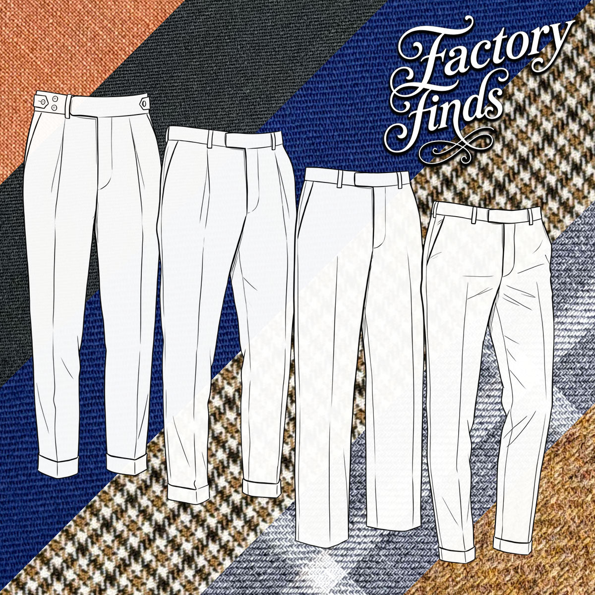 Factory Finds Trousers Holland & Sherry Luxe & Patterned