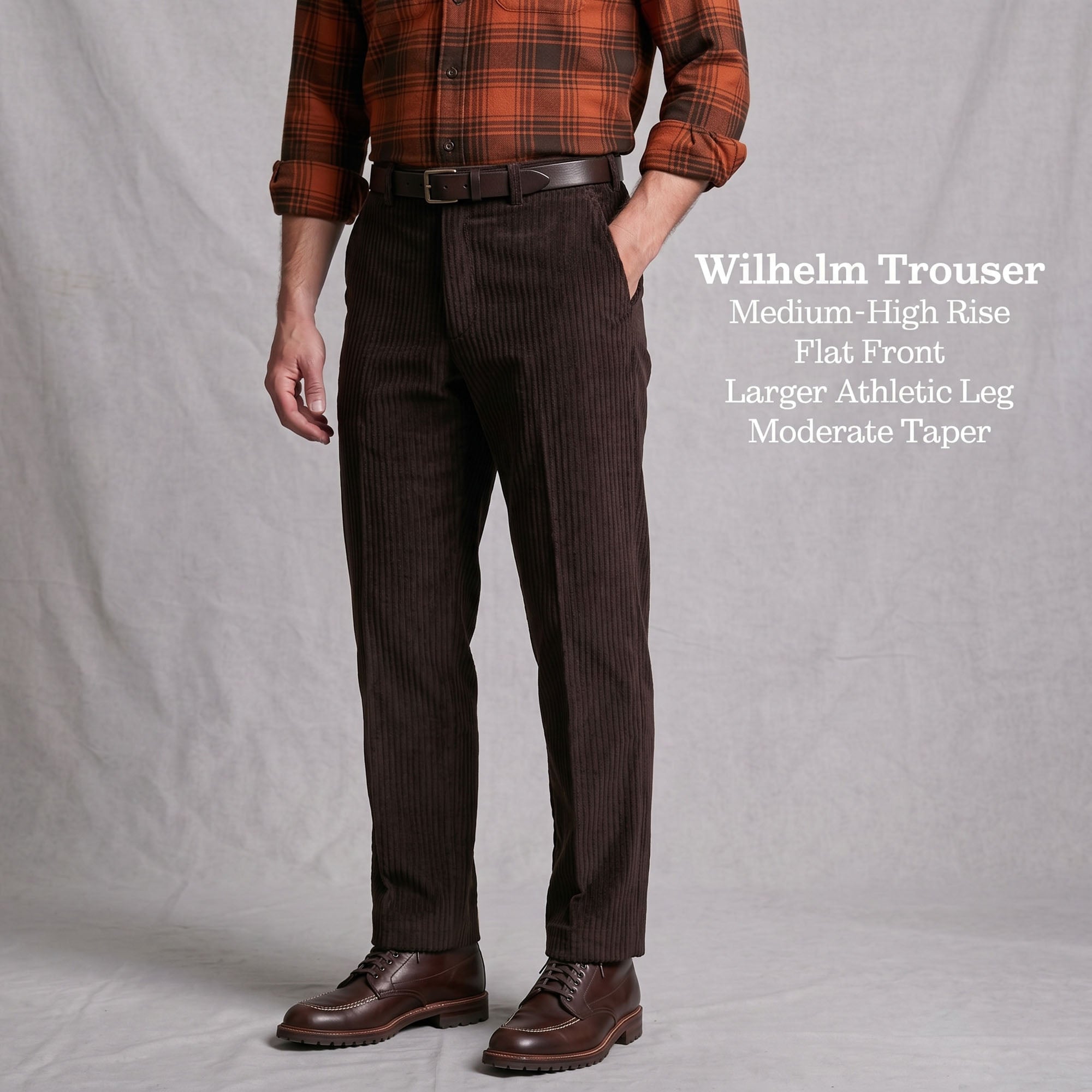 Custom Trousers in Mid-Weight Italian Cotton Corduroy