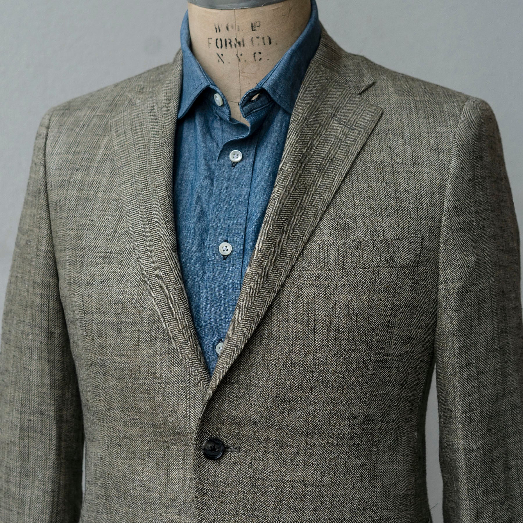 Aged Silver Herringbone Custom Sportcoat