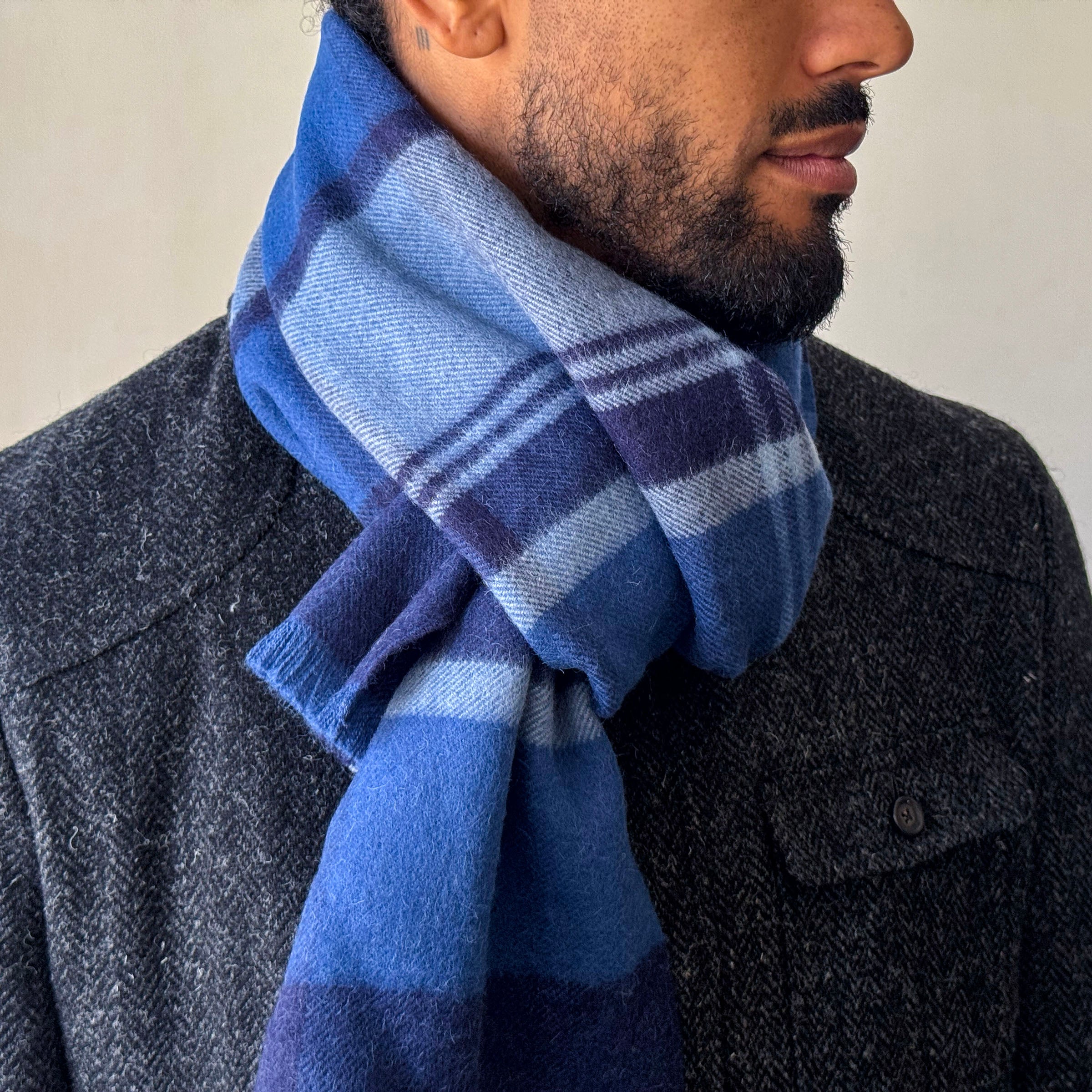 CC Baby Alpaca Soft Muted Plaid Scarf