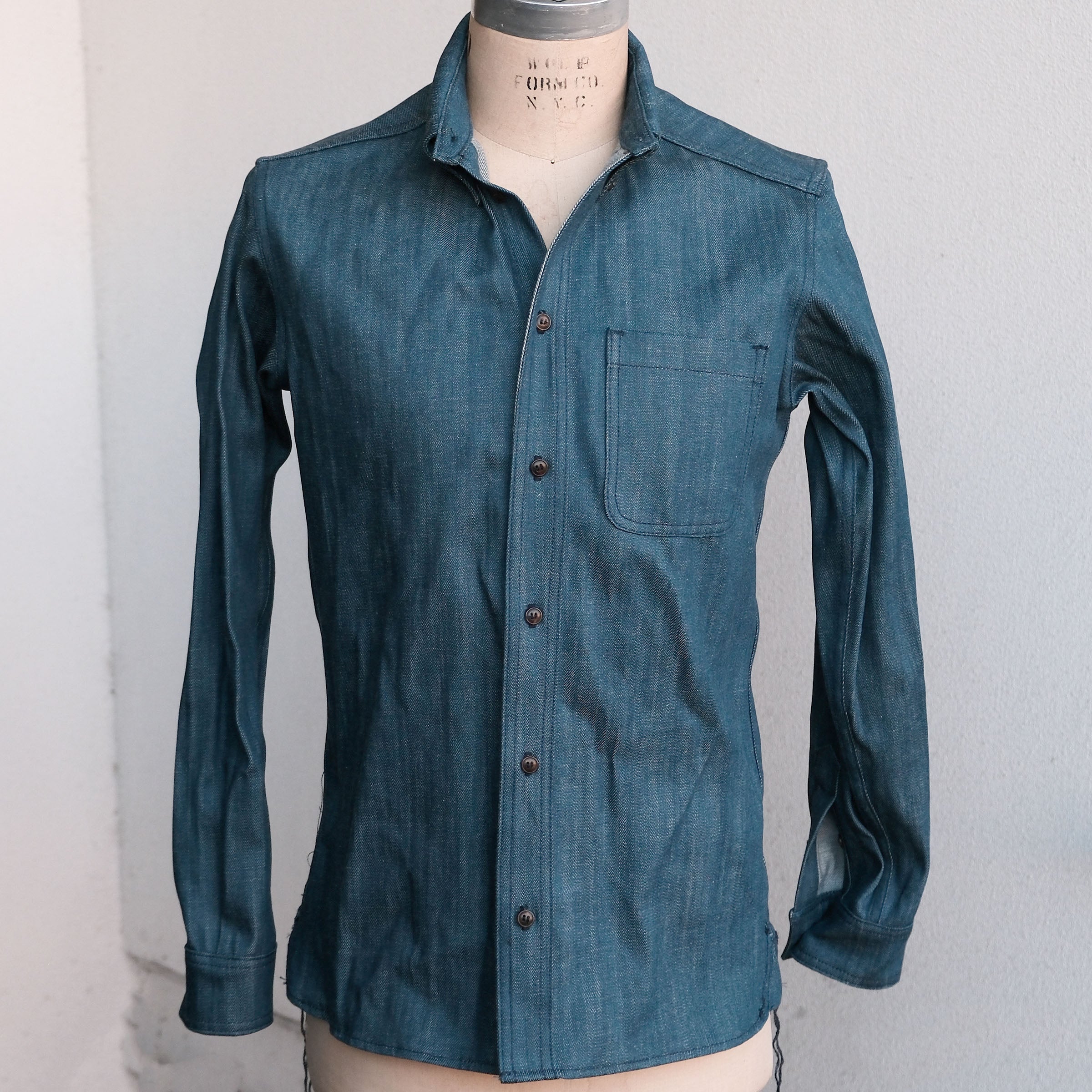 Sample Sale: DCBD in Kaihara Dark Teal Slubby Denim Sz L