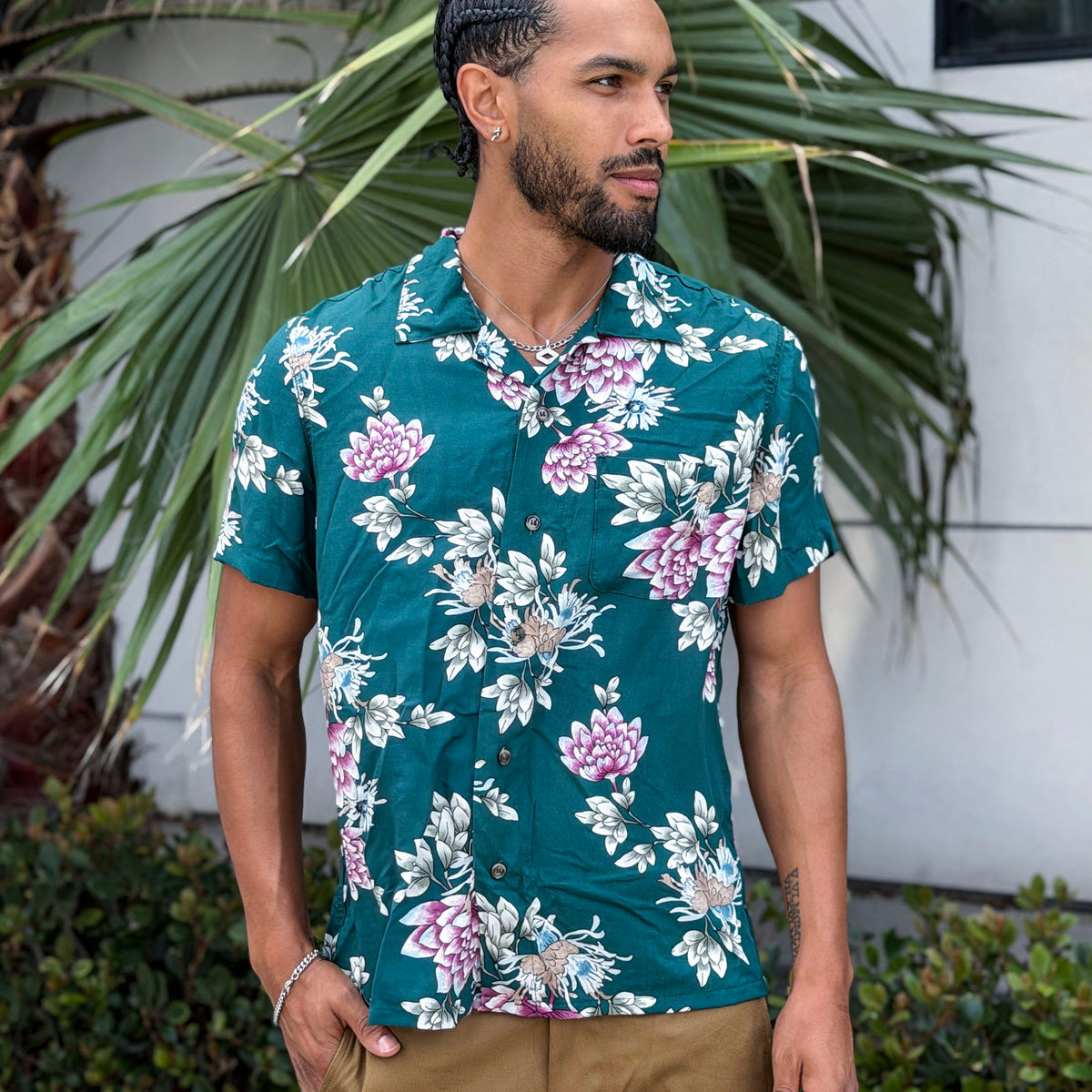 Riviera Tradewinds Dark Aqua Short Sleeve Shirt