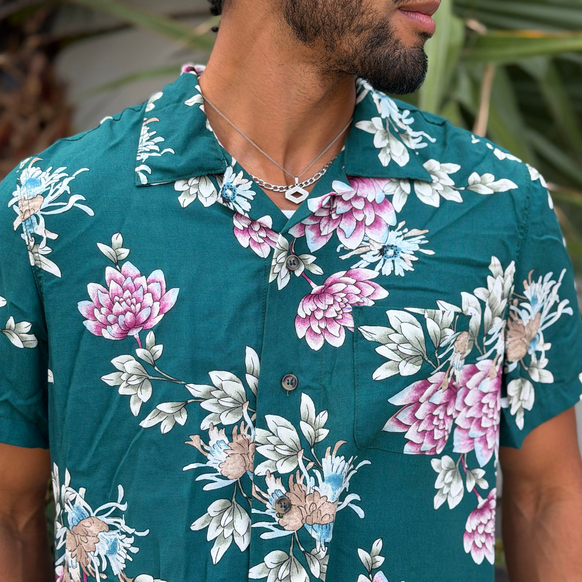 Riviera Tradewinds Dark Aqua Short Sleeve Shirt