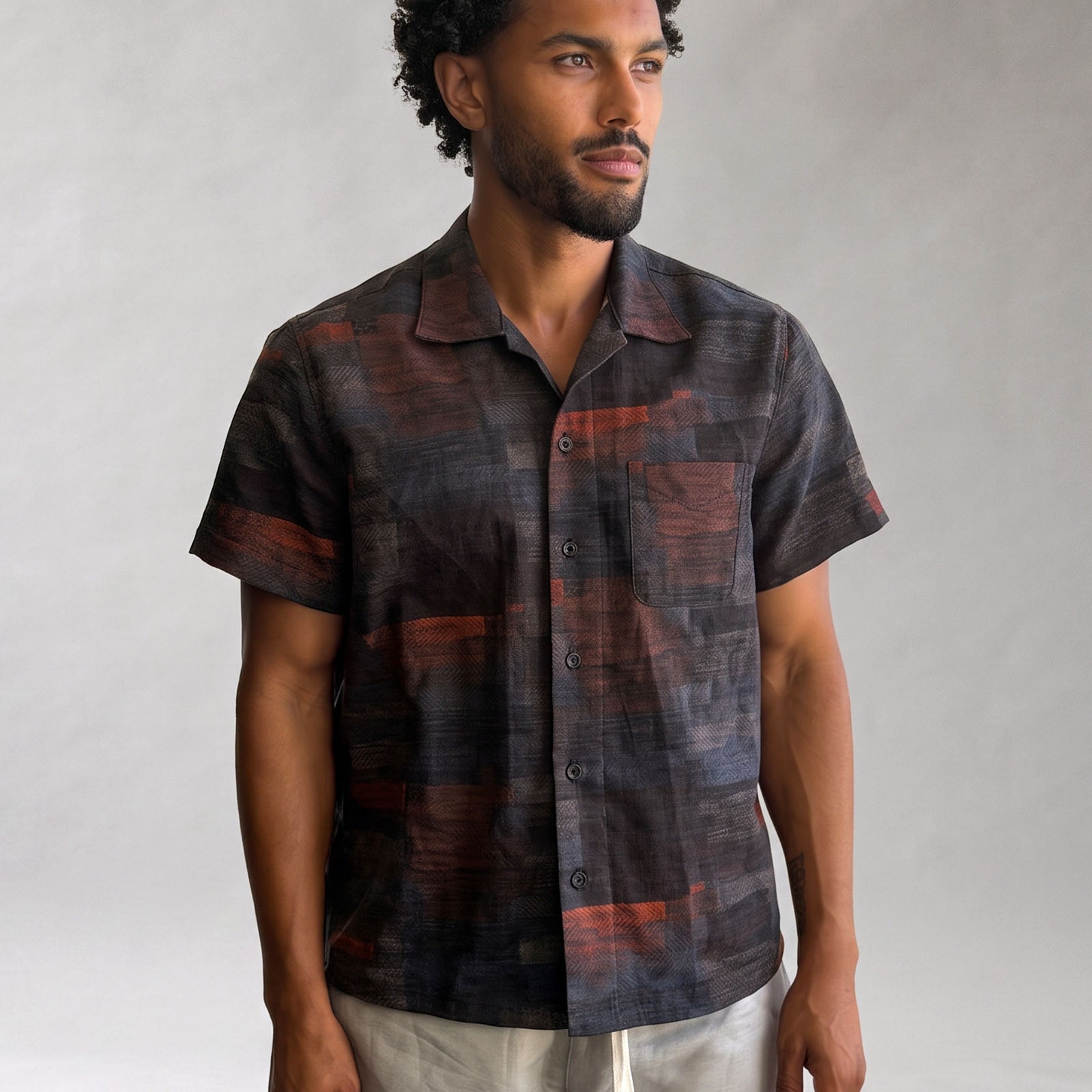 Riviera Canyon Dusk Poplin Short Sleeve Shirt