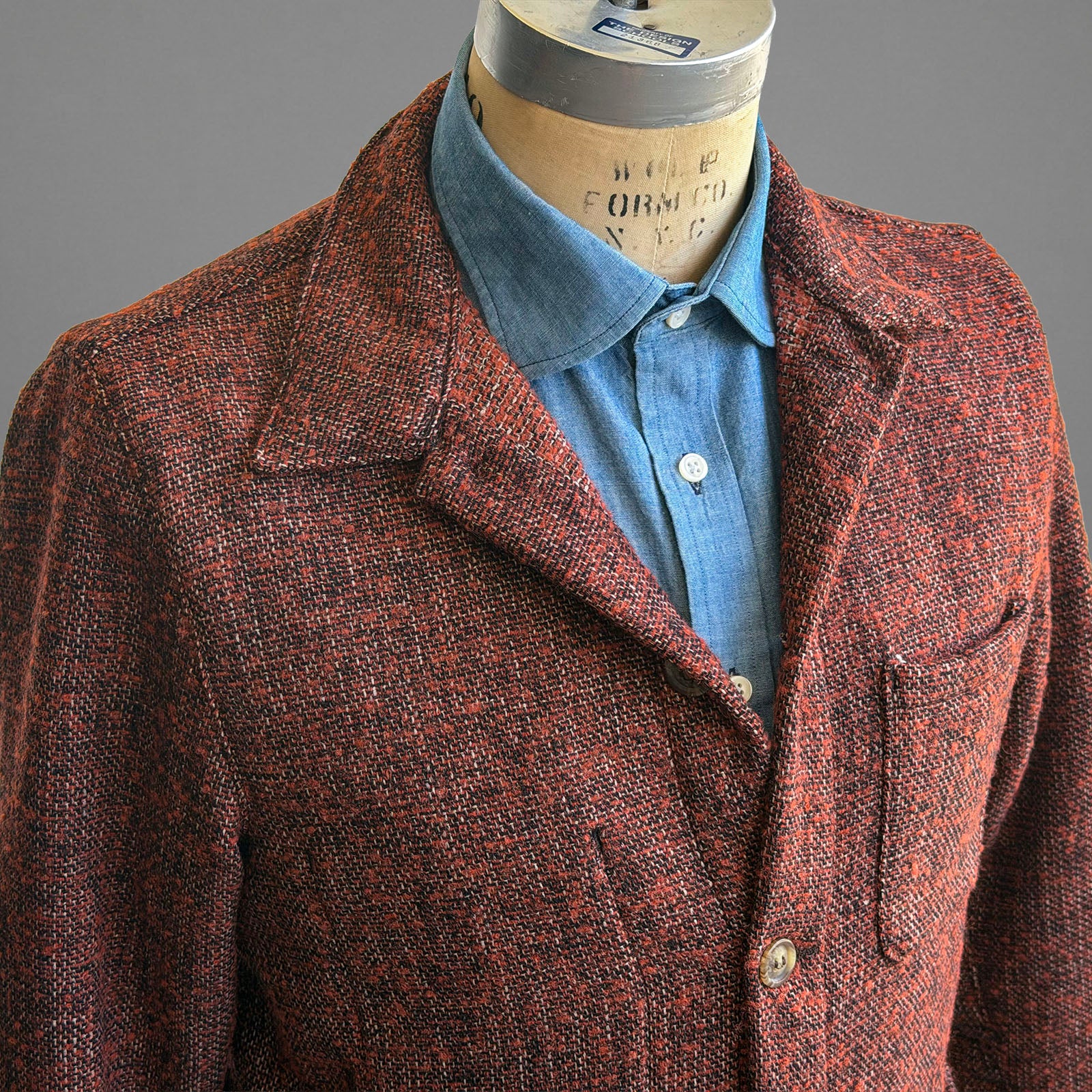 Doyle Jacket Rust Scatter-Weave Tweed