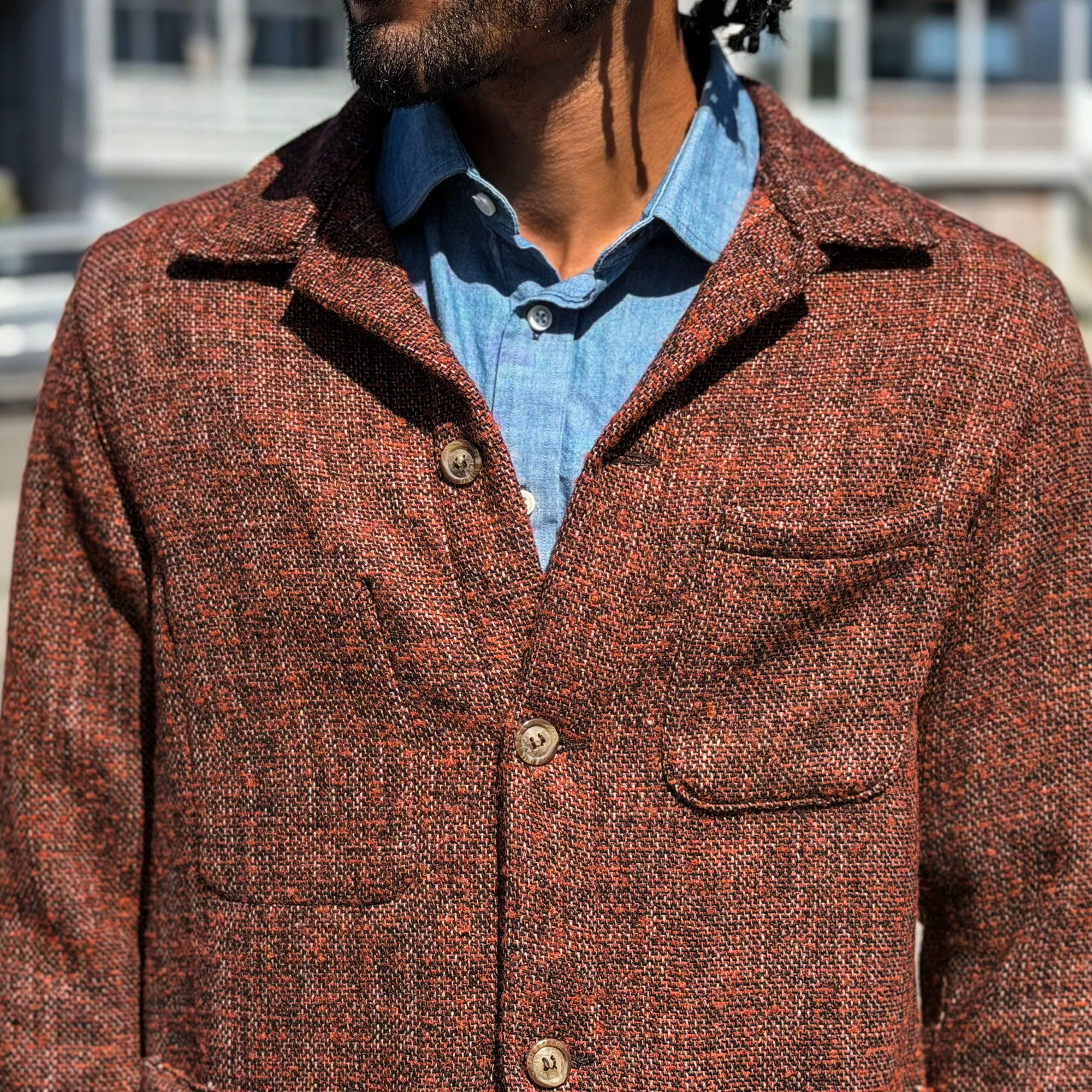 Doyle Jacket Rust Scatter-Weave Tweed
