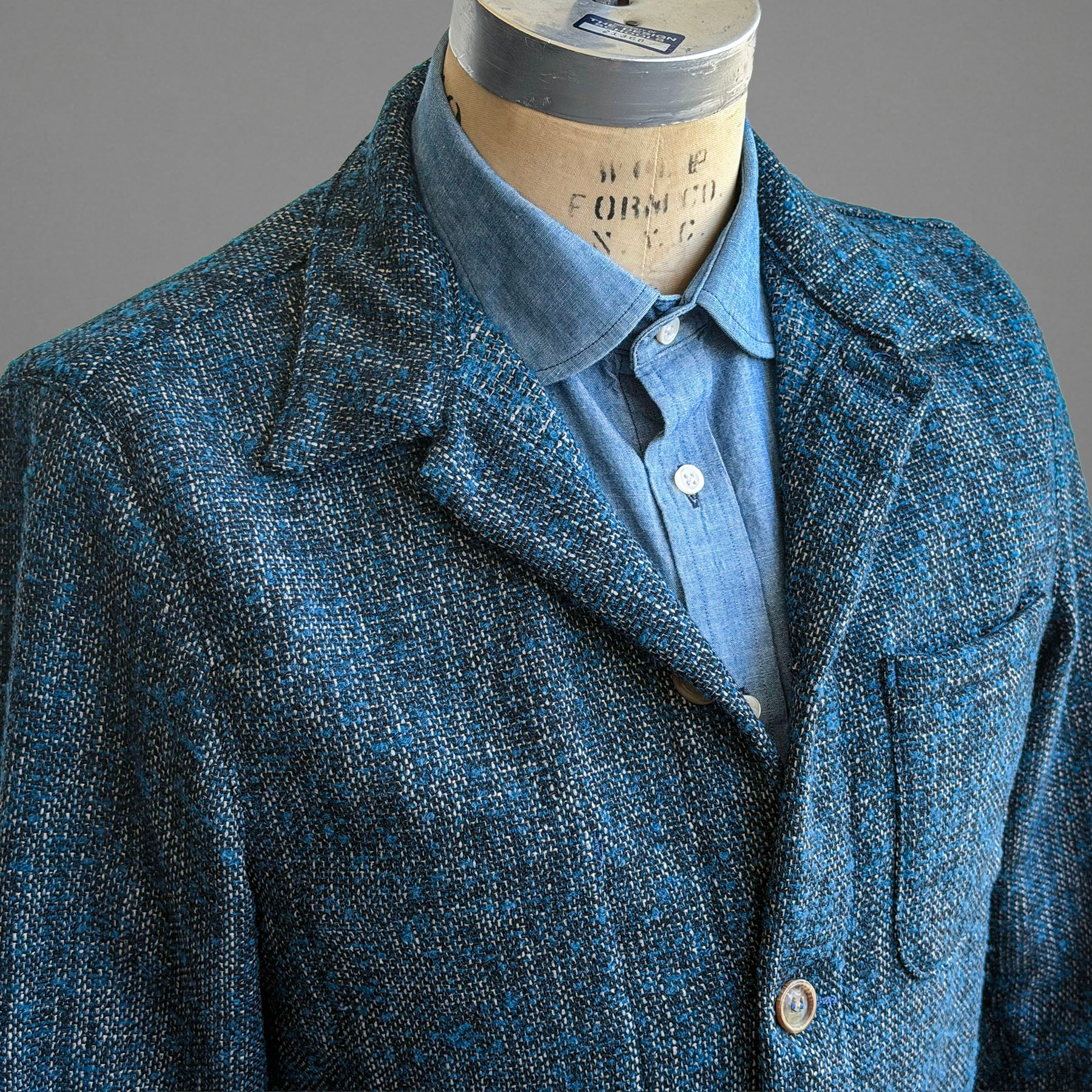 Doyle Jacket Pacific Blue Scatter-Weave Tweed