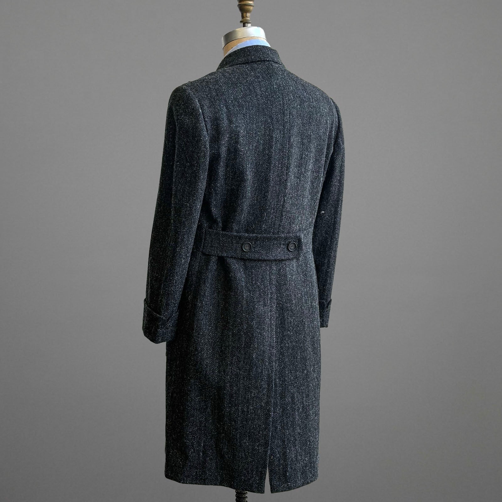 Sample: Essex Coat Grey Herringbone Harris Tweed Size 38