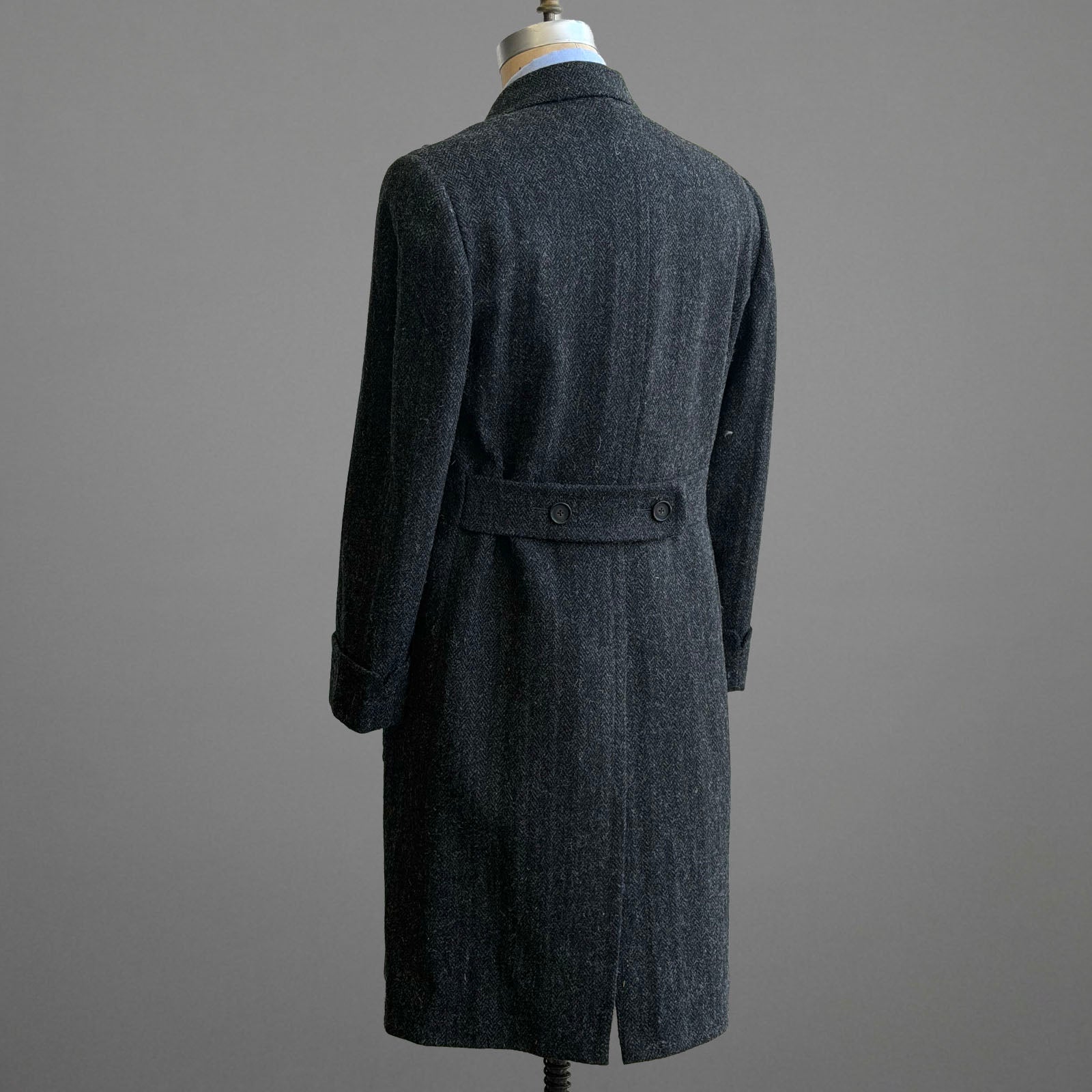 Sample: Essex Coat Grey Herringbone Harris Tweed Size 38