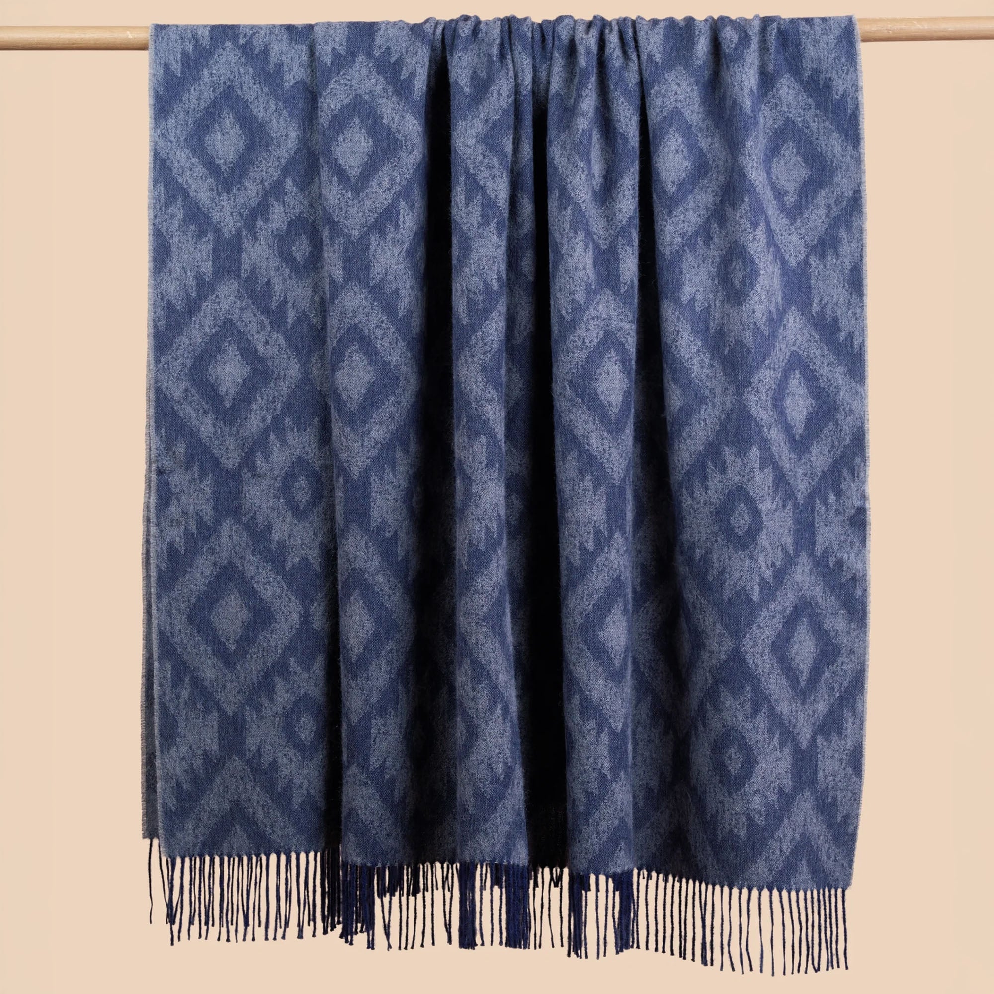 Ethnic Jacquard Alpaca Throw Blanket
