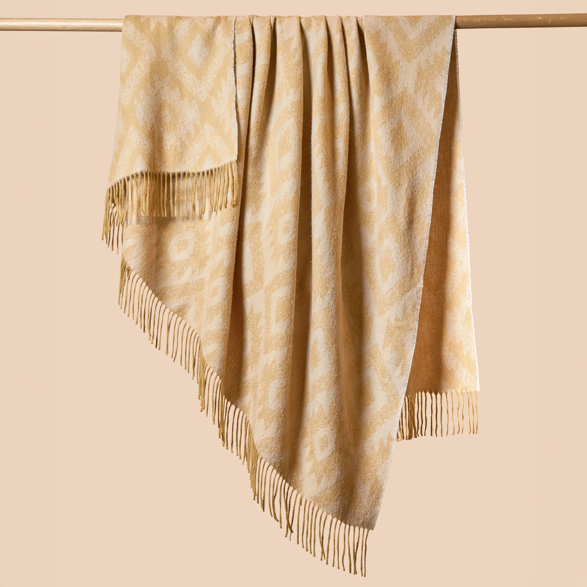 Ethnic Jacquard Alpaca Throw Blanket