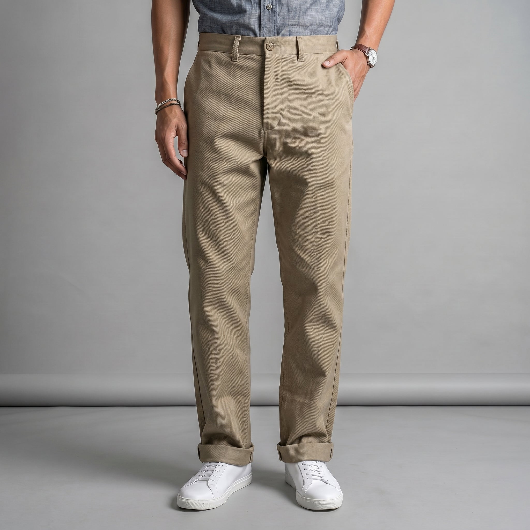 Fairfax Easy Fit Chinos Classic Khaki Twill