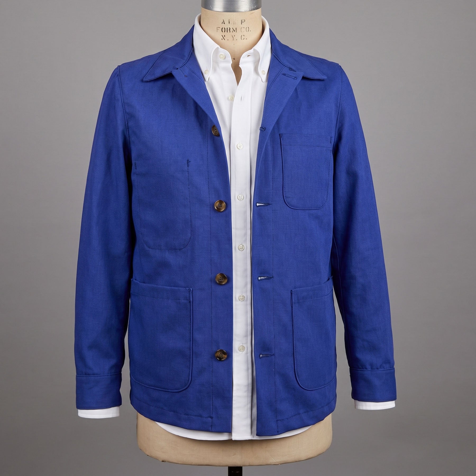 Doyle Jacket Sapphire Dyed 10oz Cotton Canvas